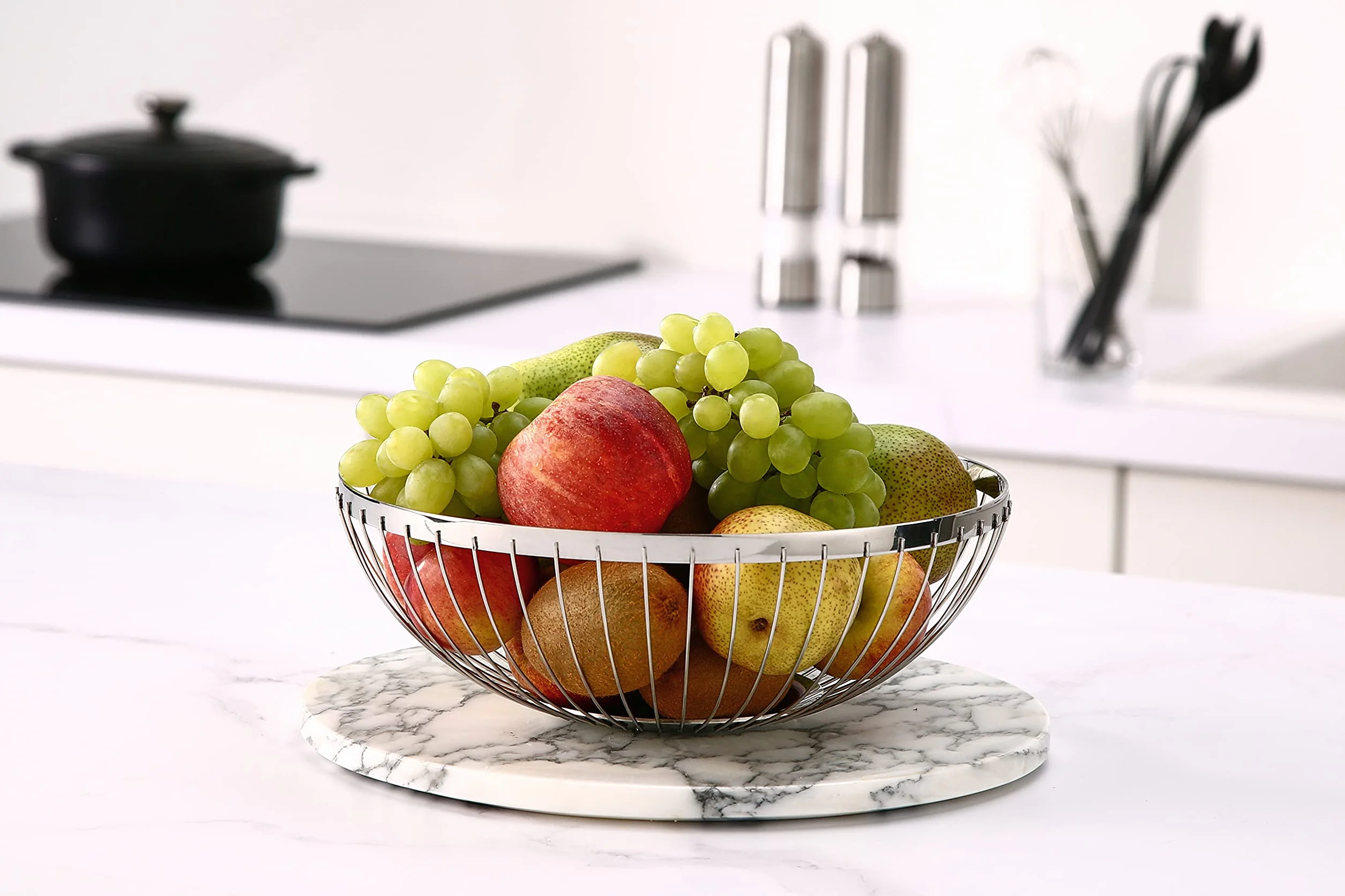 WMF Concept duży kosz na owoce 26 cm, miska dekoracyjna, srebrny, stal nierdzewna Cromargan