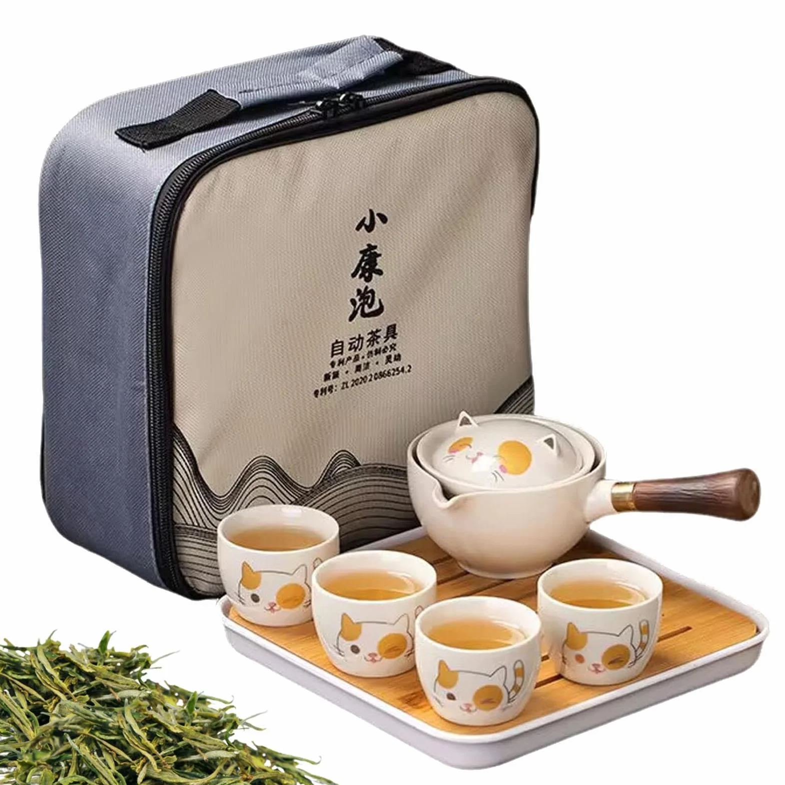 Obrotowy czajnik ceramiczny Gongfu, akcesoria do herbaty na świeżym powietrzu