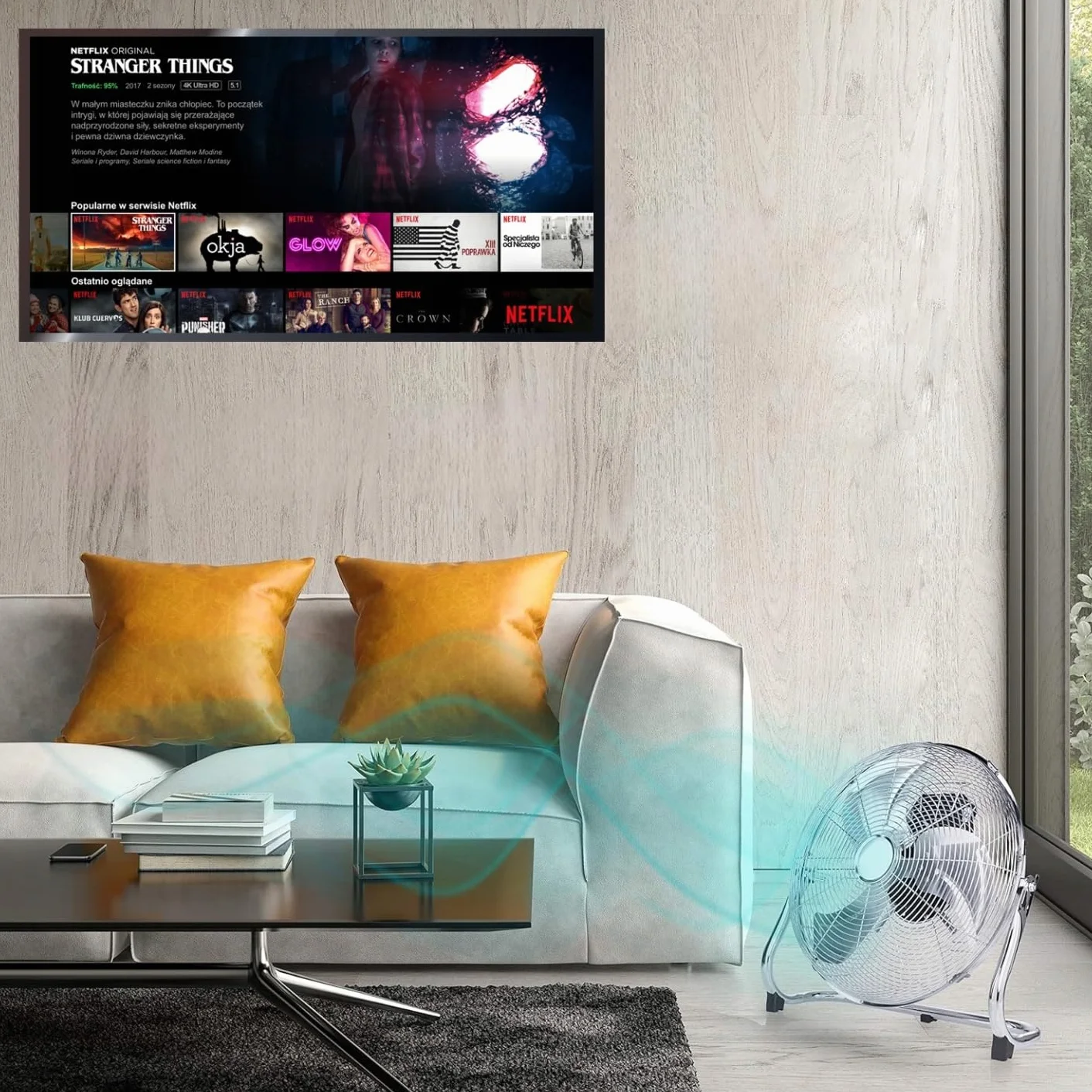 LTC Wentylator stołowy podłogowy 120W 18" Chrom