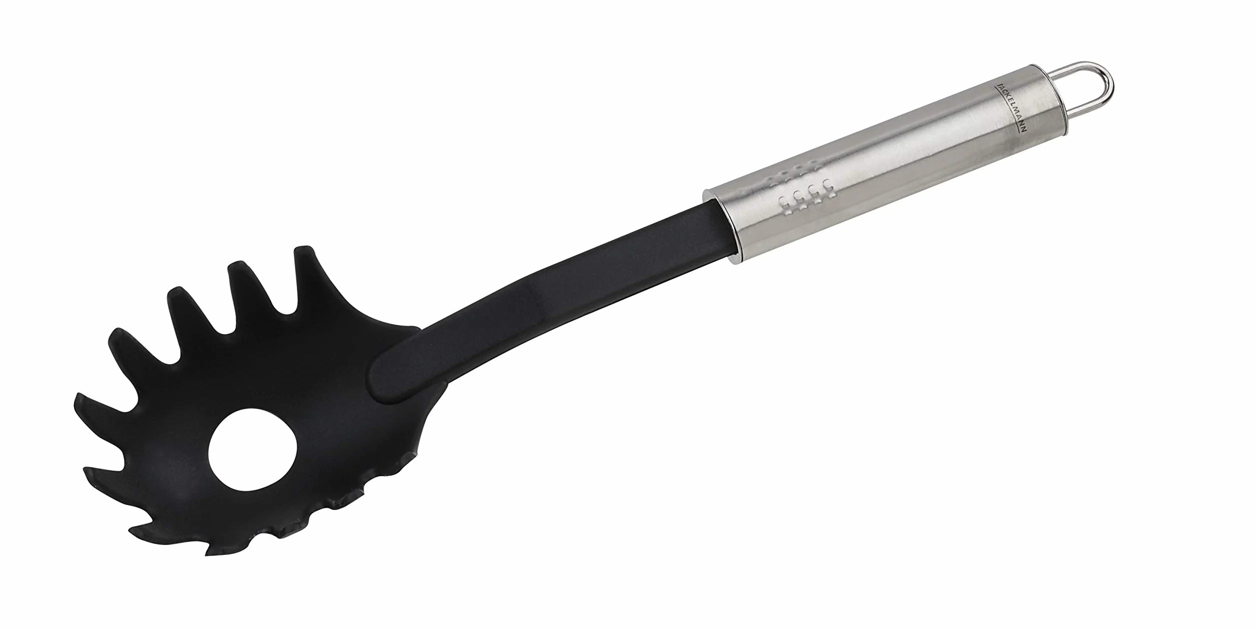 FACKELMANN Łyżka do spaghetti 30 cm srebrny czarny