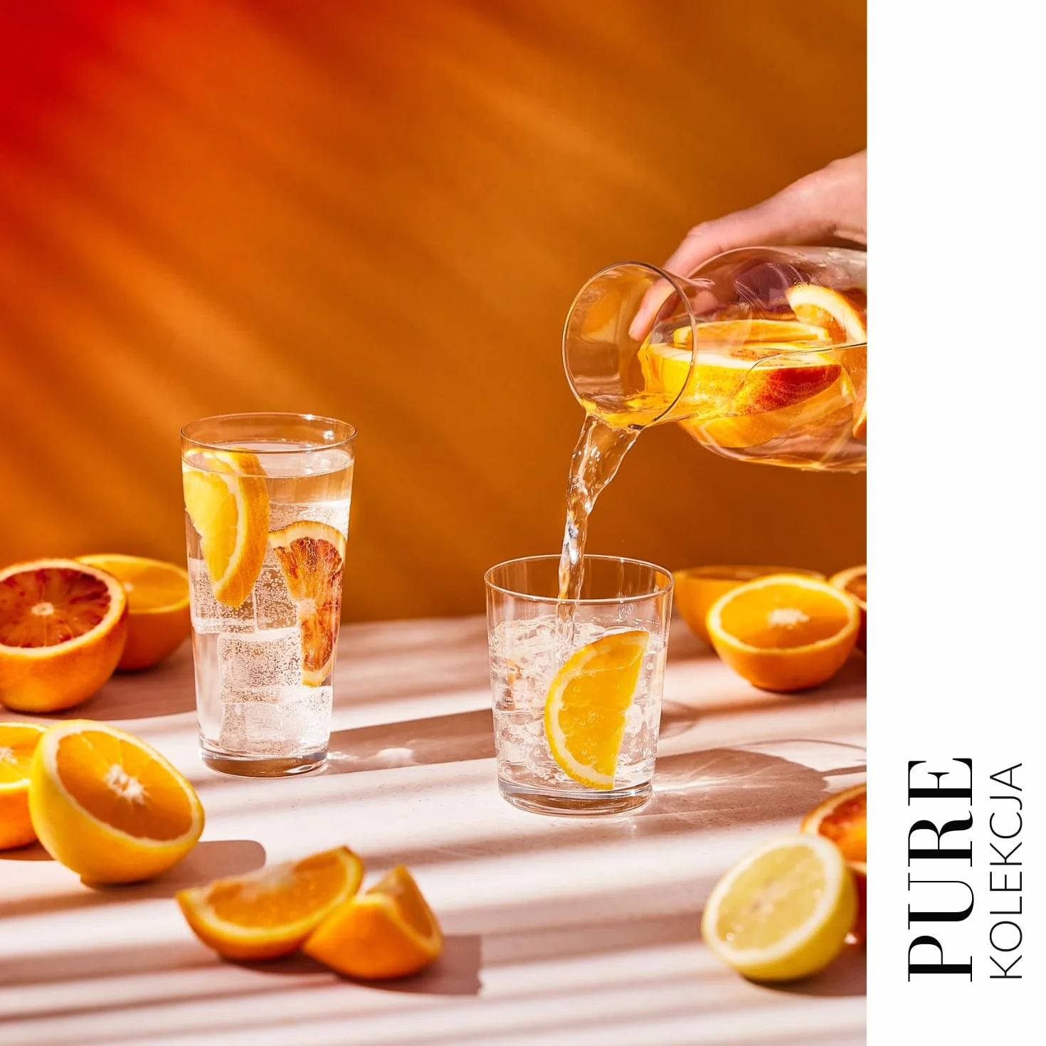 KROSNO Szklanki do Wody 380 ml Zestaw 6 Sztuk Kolekcja Pure