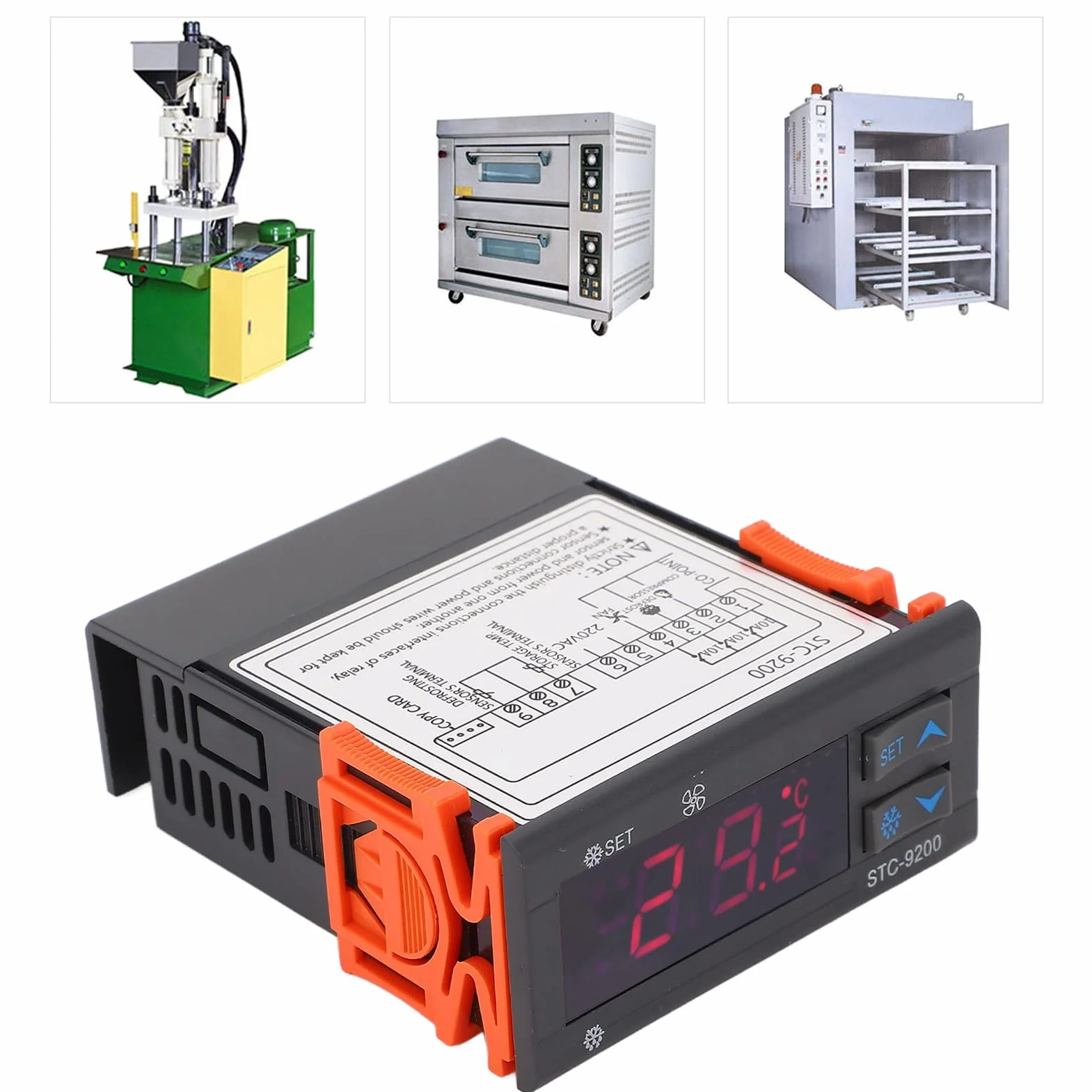 Cyfrowy Regulator Temperatury 9200 Termostat z Podwójnym Ekranem LED -50-50℃ 220 VAC do Komórek Chłodniczych Zamrażarka