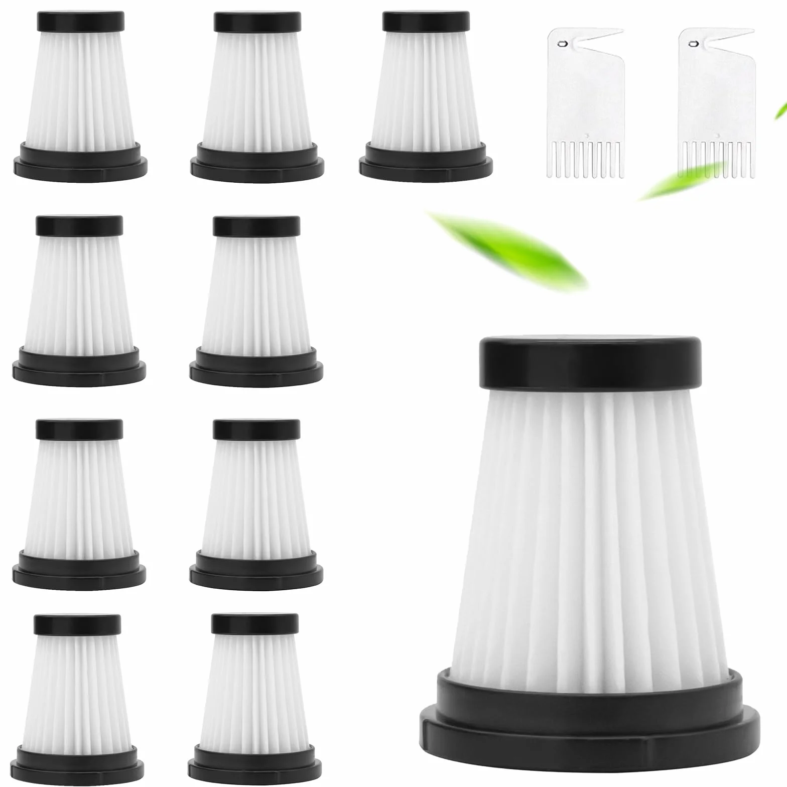 Zestaw filtrów Hepa, 10 sztuk, filtr do odkurzacza Genius Invictus One 1.0 X7 2.0, akcesoria do odkurzacza filtracyjnego, zestaw filtrów Hepa, ze szczotką do czyszczenia, do odkurzacza ręcznego (12)