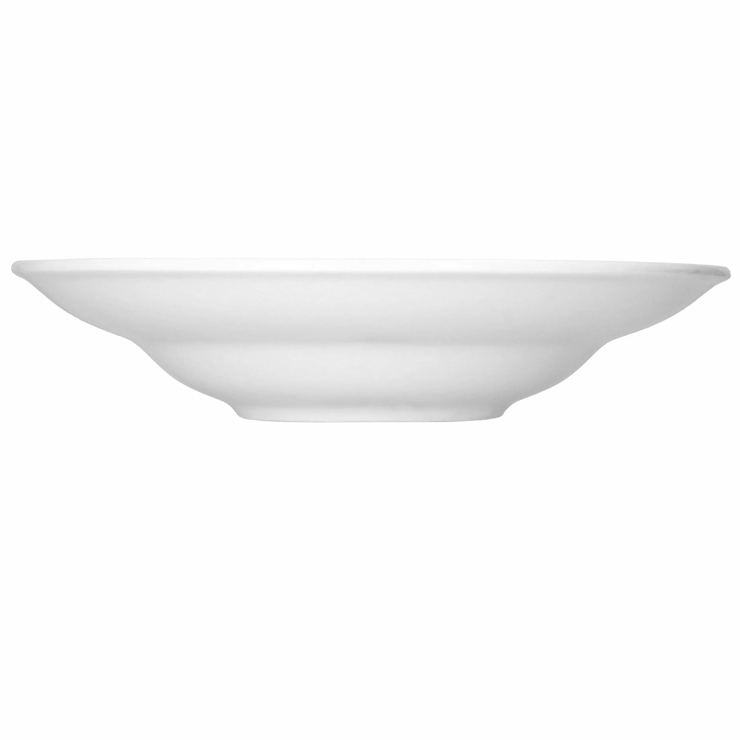 MamboCat Zestaw 4 białych talerzy do makaronu z dekoracją, głębokie porcelanowe naczynia