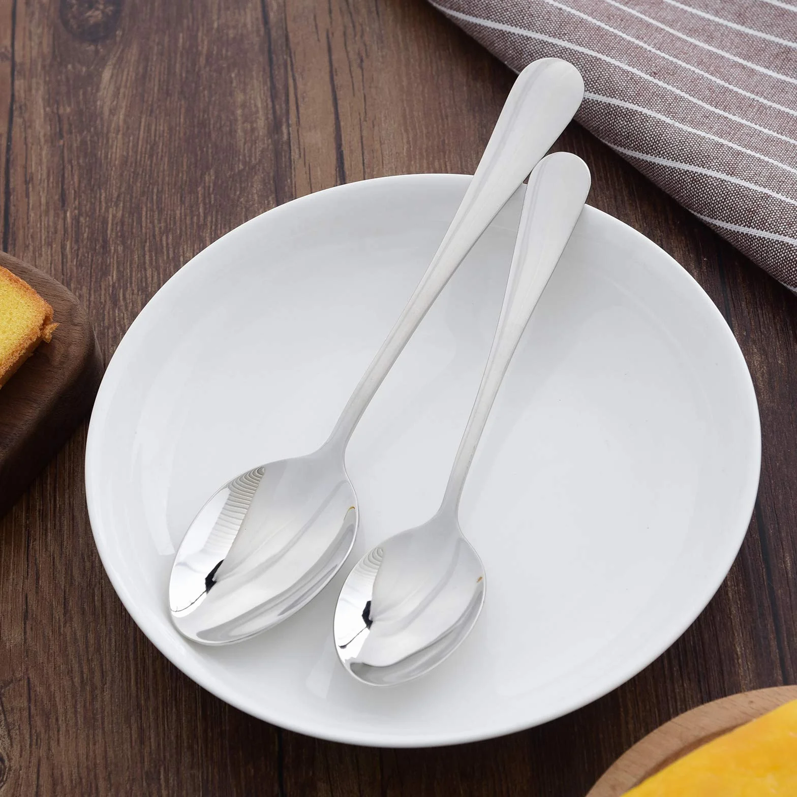 Łyżki ze stali nierdzewnej 304, zestaw 3 sztuk, 17 cm