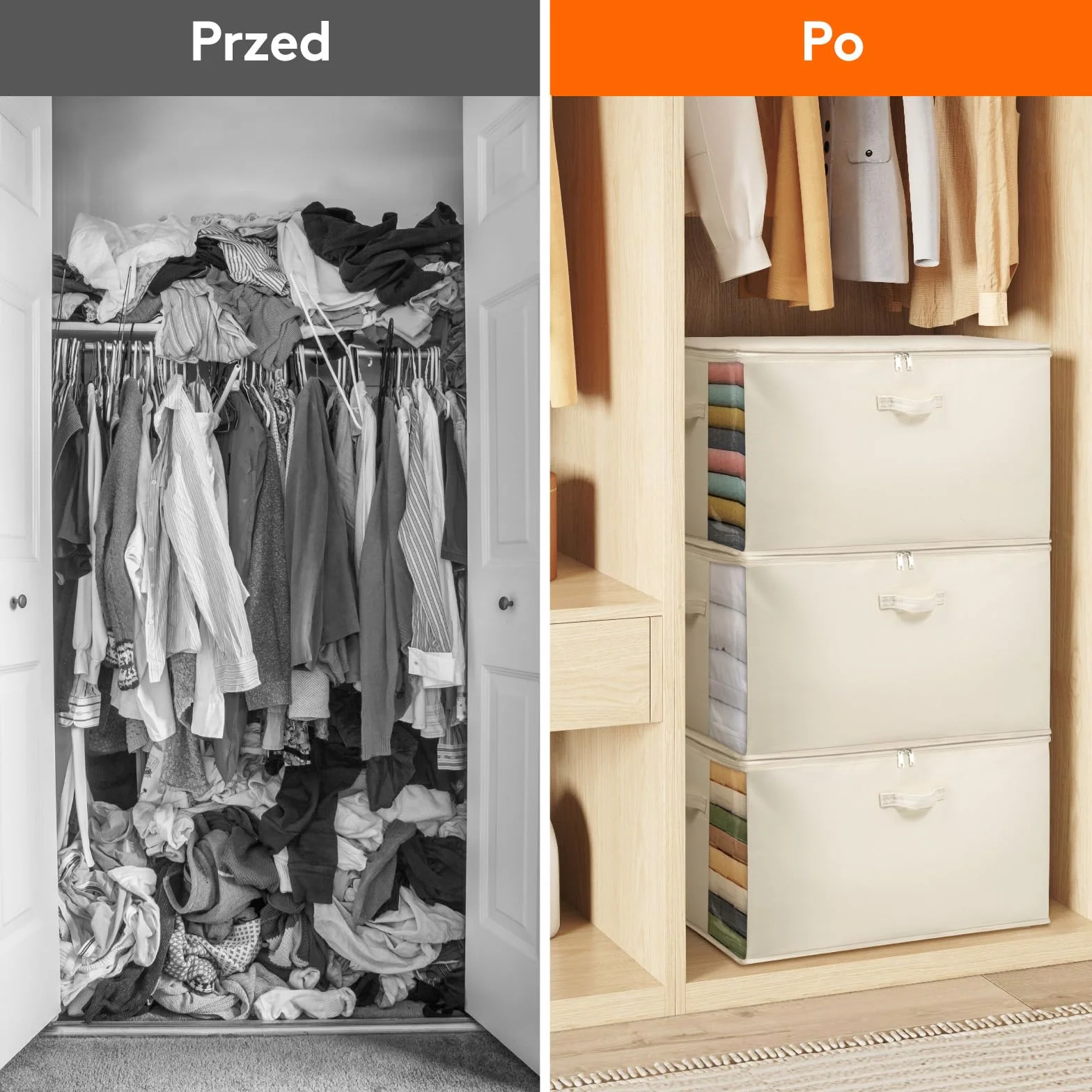 Lifewit 90L torba do przechowywania kołder z uchwytami, pojemnik do przechowywania ubrań, organizer do szafy, beżowy, 4 sztuki