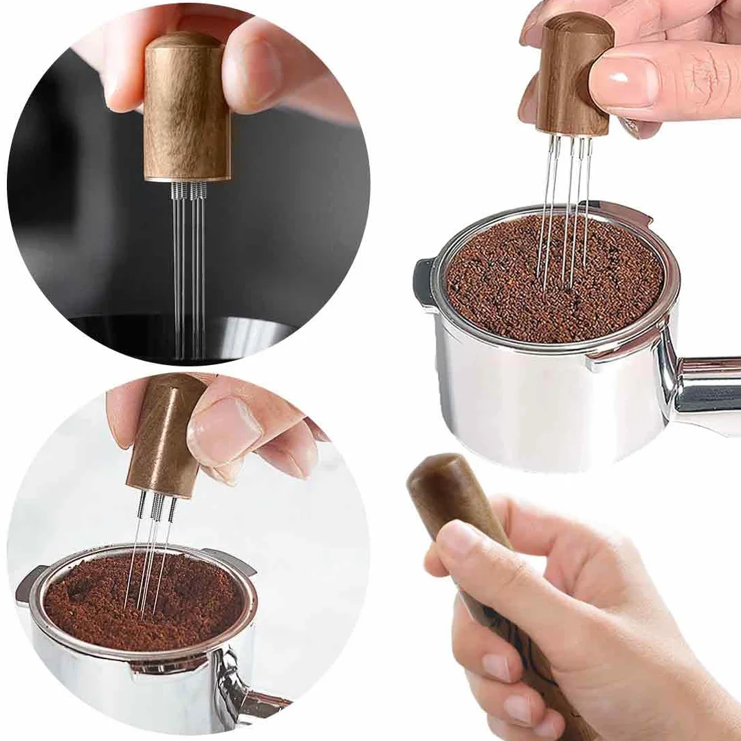 WDT Werkzeug, 6 cienkich igieł 0,4 mm, narzędzie do dystrybucji, do kawy i espresso, shakera proszku