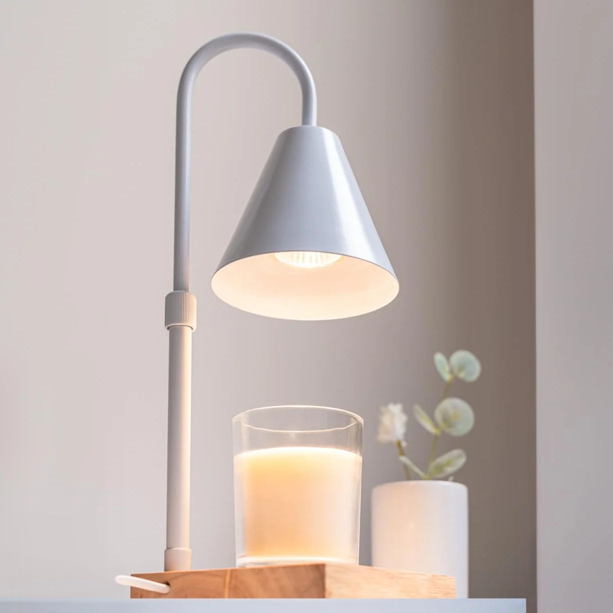 Flamingueo Lampa Podgrzewacza Świec z Timerem, Regulowana Intensywność, Candle Warmer Lamp