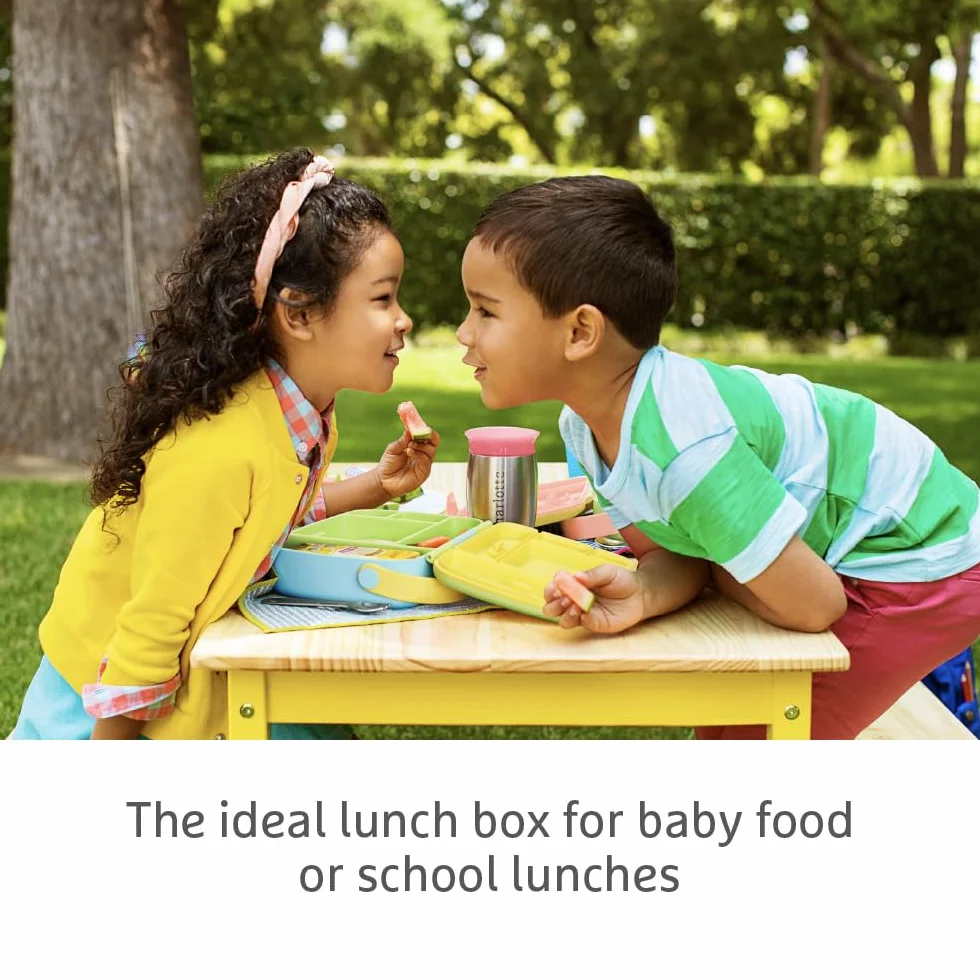 Munchkin Pudełko na Lunch Bento dla Dzieci z 5 Przegródkami, Zielony