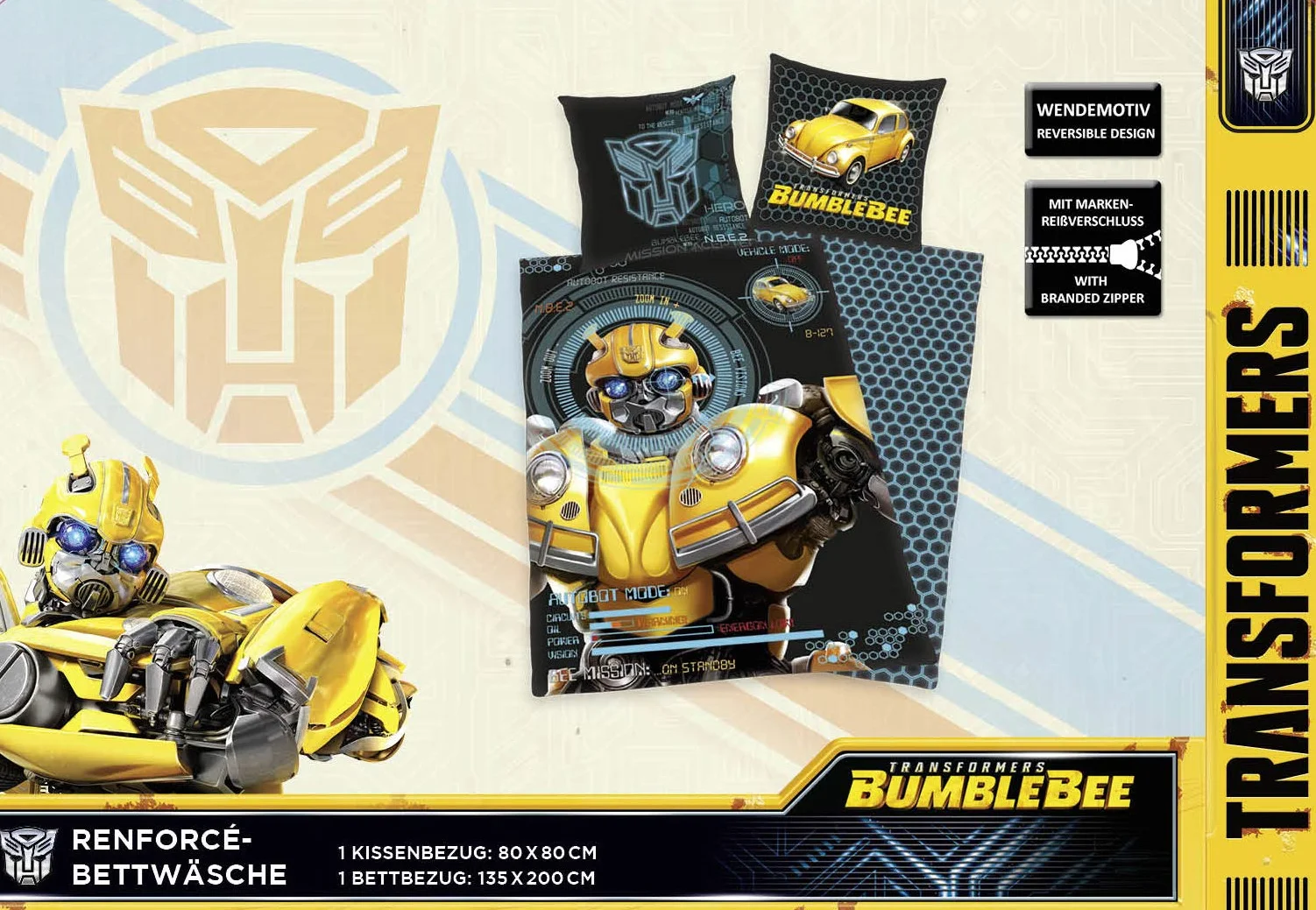 Bumblebee komplet pościeli bawełna wielokolorowy rozmiar niemiecki