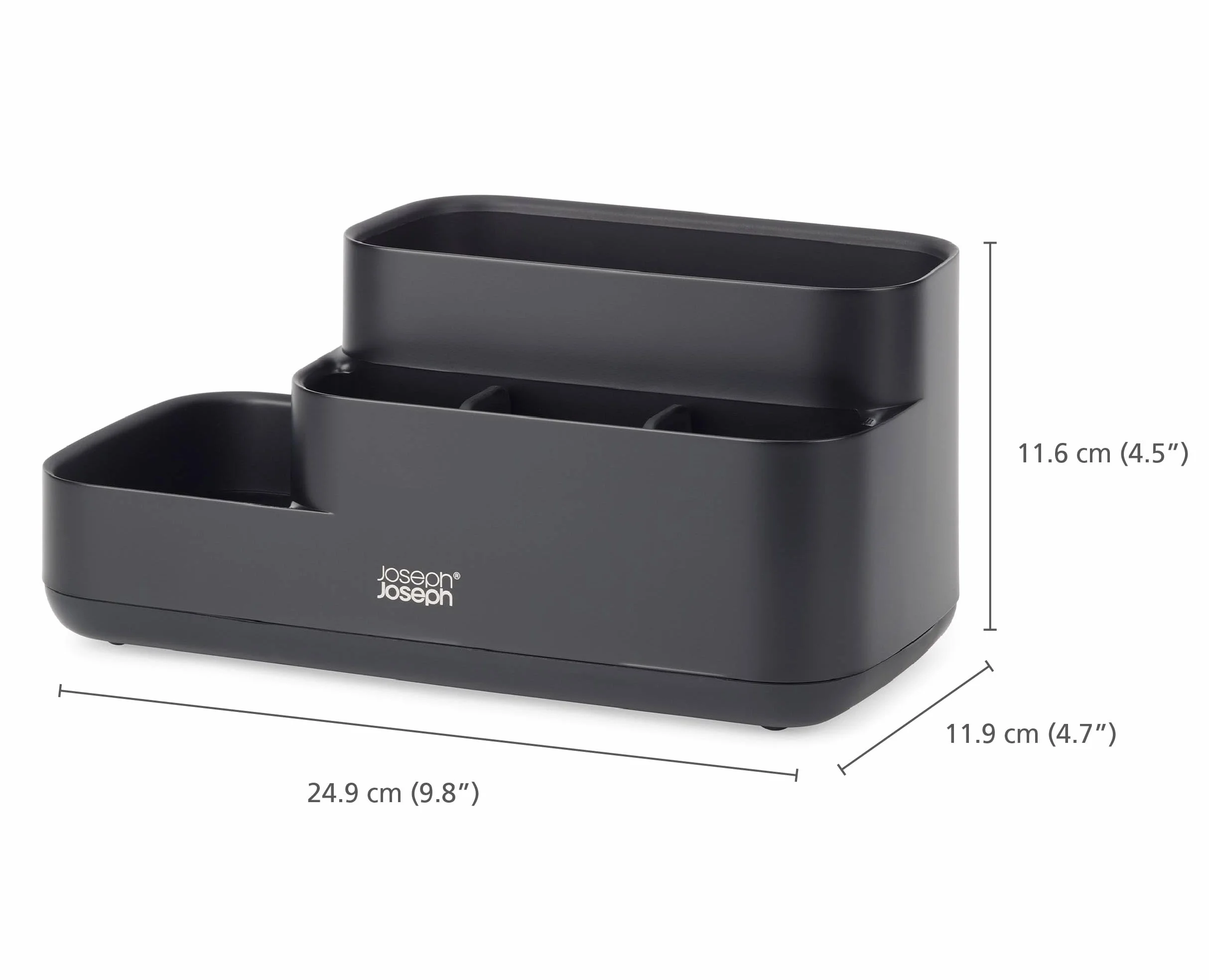 Joseph Joseph EasyStore Organizer łazienkowy 5 części czarny matowy antypoślizgową