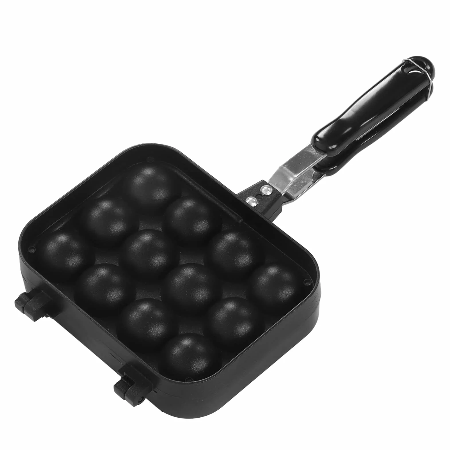 Fyearfly Takoyaki patelnia grillowa 12-otworowa dwustronna forma do gotowania