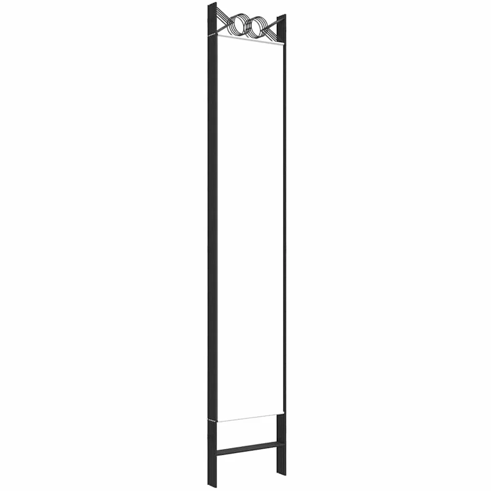 vidaXL Parawan 5-panelowy, biały, 200x220 cm, tkanina
