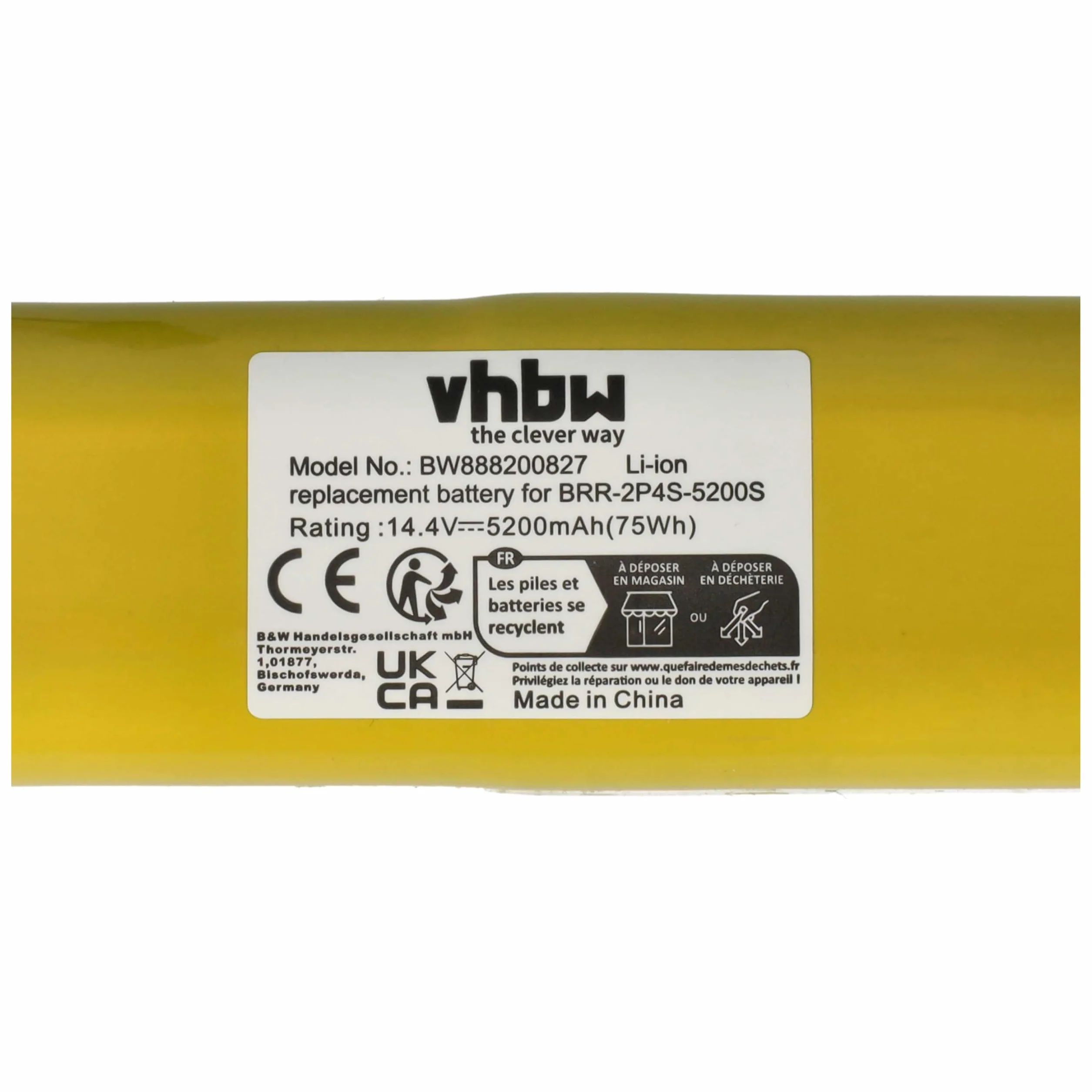 vhbw Akumulator kompatybilny z Dreame D9, D9 Pro, F9, L10 Pro, D10, D10 Plus, D10s, D9 Max, L10 Home 5200 mAh 14,4 V litowo-jonowy