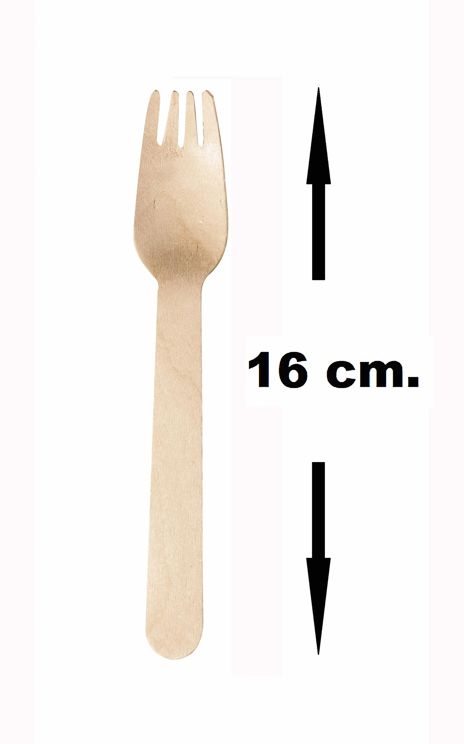 100 jednorazowych drewnianych widelców, 16 cm. 100% naturalne, ekologiczne, biodegradowalne