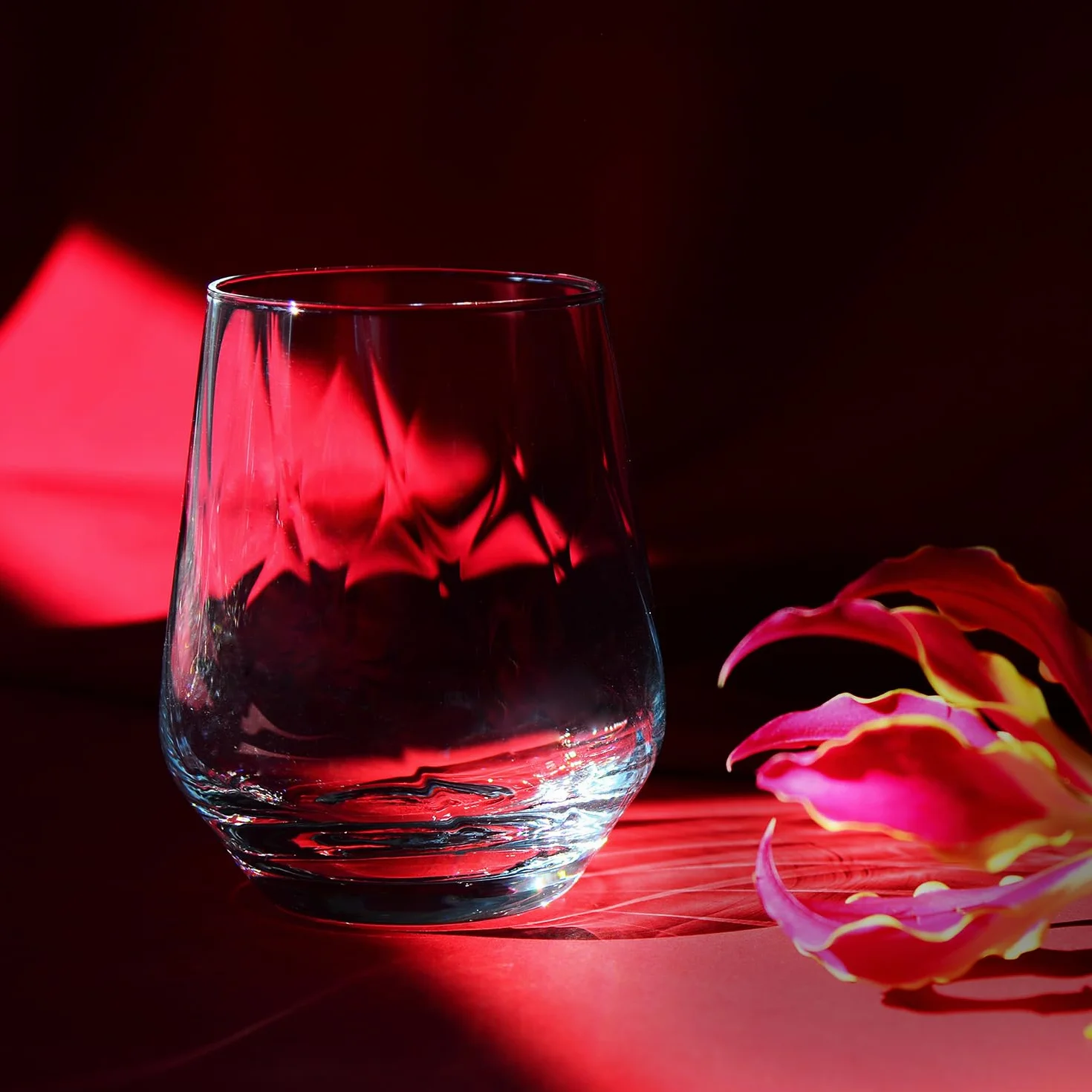 KROSNO Splendour LUMI Szklanki do Napojów 430 ml Zestaw 3 szt – Szkło Kryształowe Bezołowiowe, Nowoczesne, Eleganckie Szklanki do Wody, Soków i Koktajli, Wyprodukowane w Europie