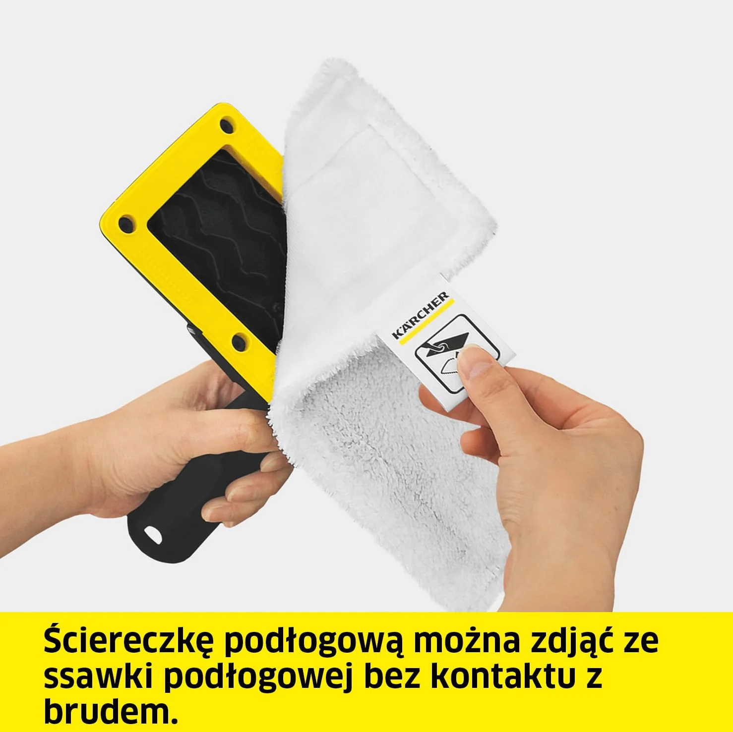 Kärcher zestaw ssawek podłogowych EasyFix do SC 1, 1 ssawka podłogowa, 1 uniwersalna ściereczka podłogowa z bardzo drobnego włókna, 2 rury ssące (0,5 m), oryginalne akcesoria do parownicy Kärcher SC 1