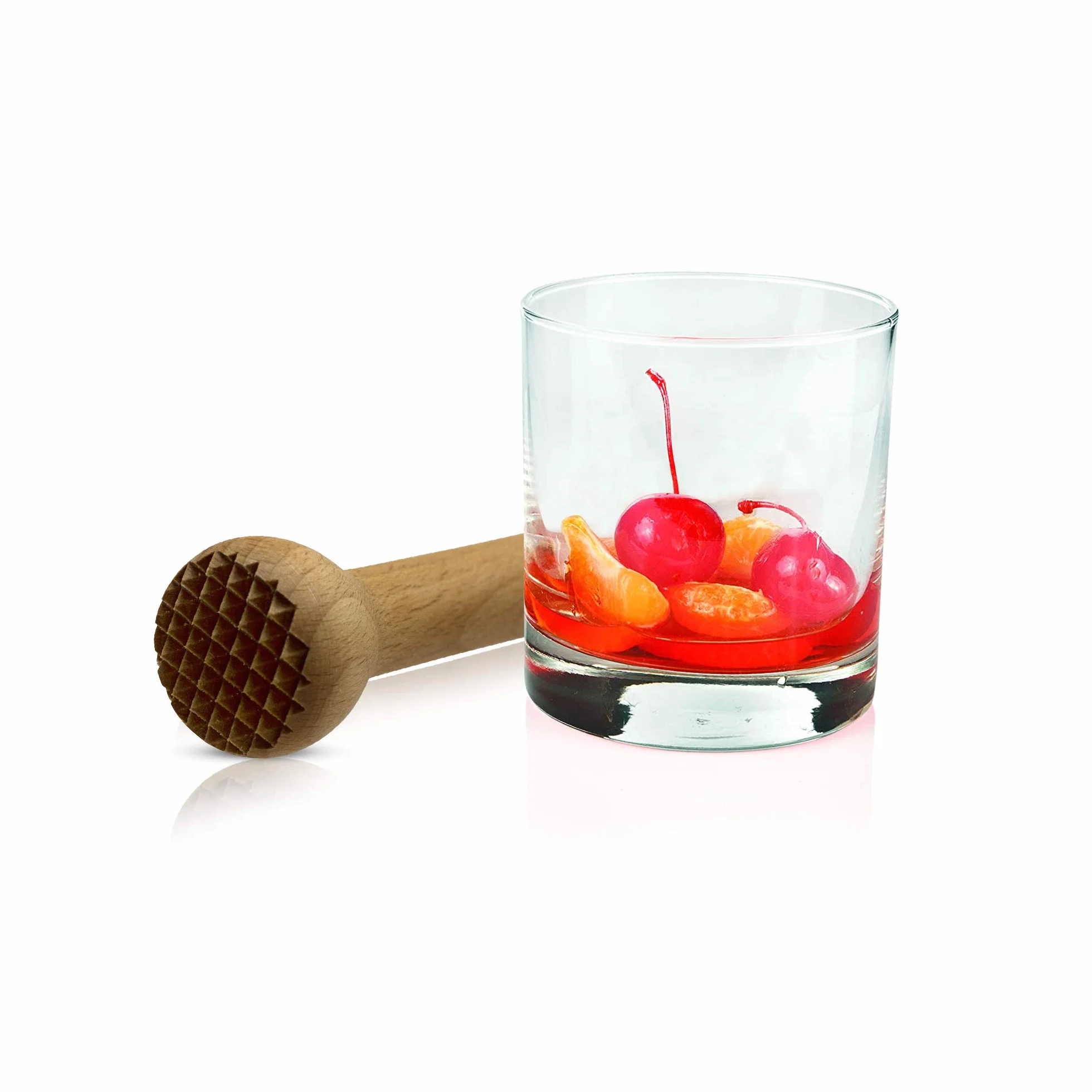 EFO Holzstößel für Cocktails - Robuster Holz-Eiszerkleinerer - Stilvoller Mojito Stößel Bar Werkzeug - Praktischer Cocktail Mörser