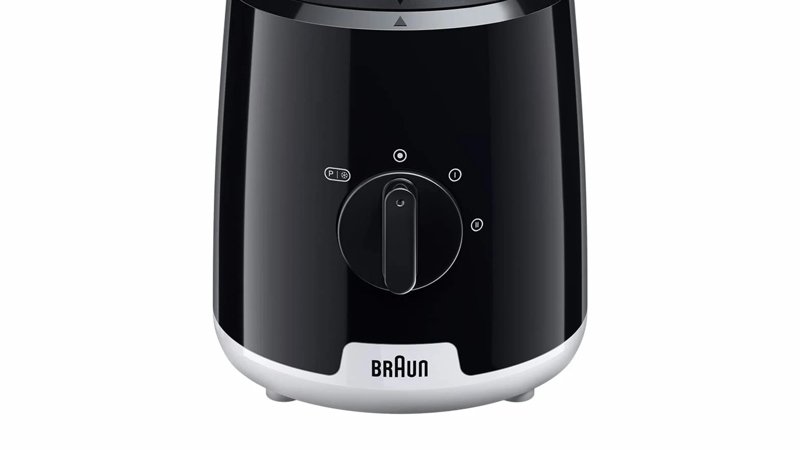 Braun PowerBlend 1 JB1051BK Blender stołowy ze szklanką Smoothie2Go, blender z trójkątnym szklanym dzbankiem, 2 prędkości, funkcja rozdrabniania lodu, 600 W, czarny