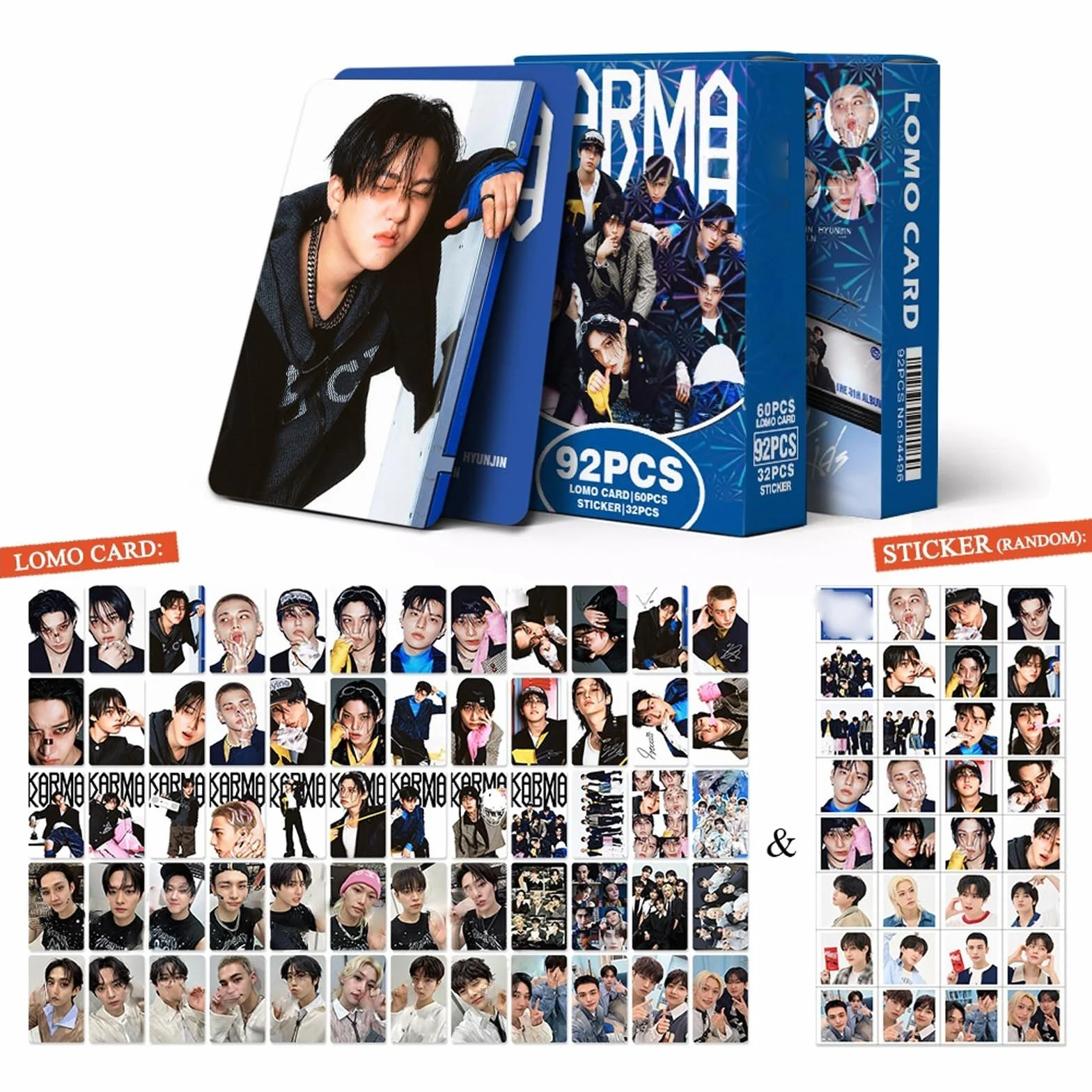 Yuto Stray Kids Album z fotokartkami 92 szt. Album Stray Kids Karma Karty z zdjęciami Karma karta lomo Karty lomo Prezent Merch dla chłopców i dziewczyn