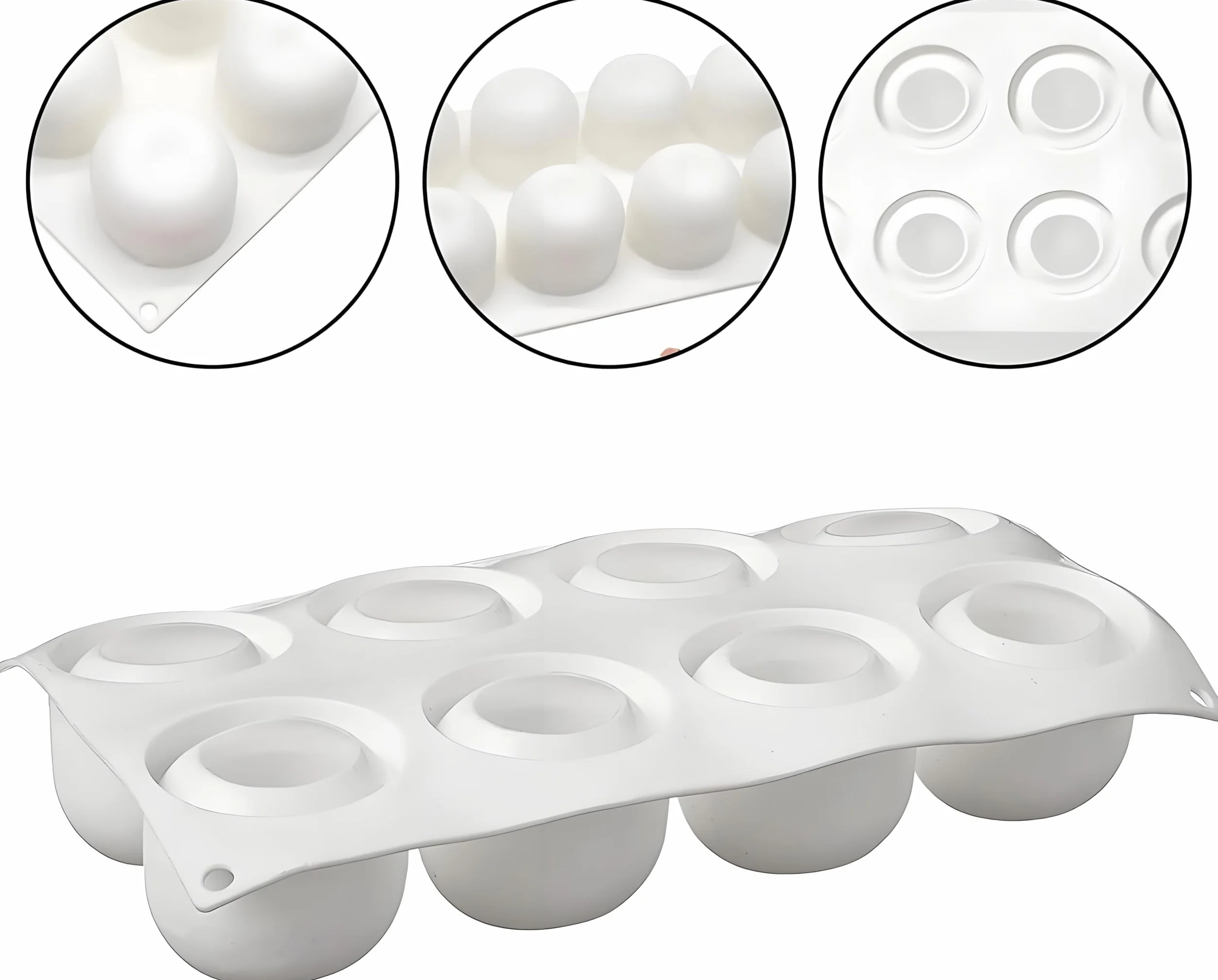 Silikonowa forma do ciasta 3D jabłko 8 zagłębień