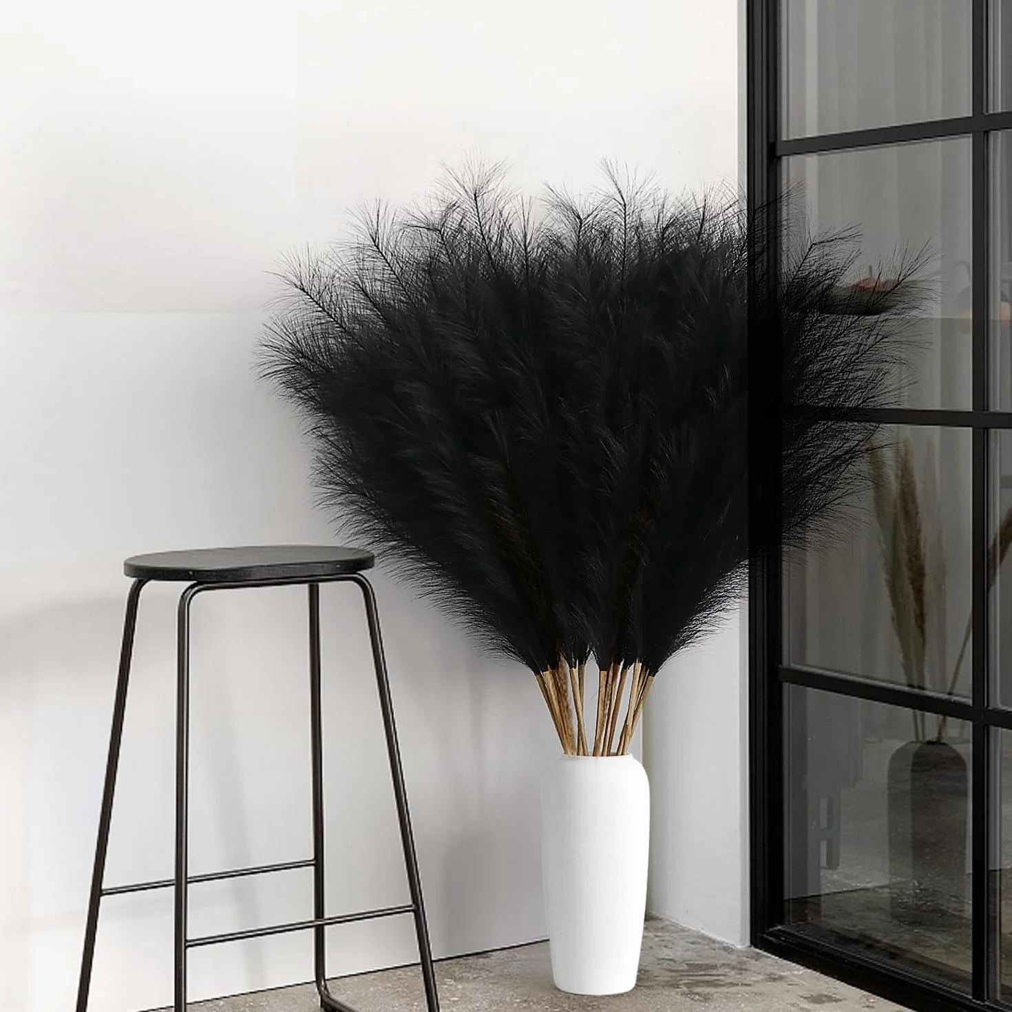 Sztuczna trawa pampasowa 115 cm 12 sztuk XXL puszysta dekoracja boho do wazonu