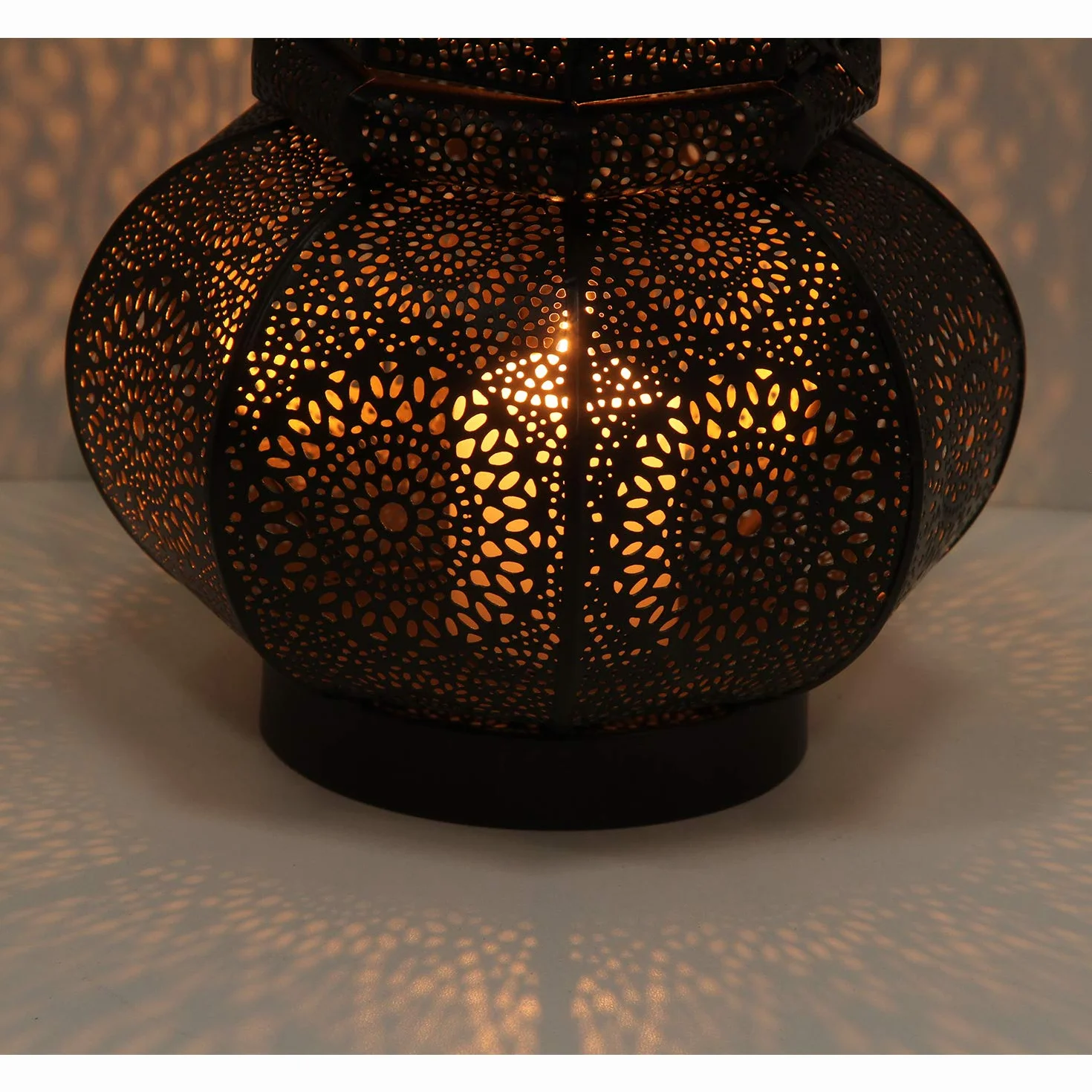 Casa Moro Abir LN2040 Orientalna latarnia z metalu, czarna, 30 cm, marokański lampion ogrodowy, piękna latarnia stołowa na Boże Narodzenie, wesele, uroczystości, dekoracja