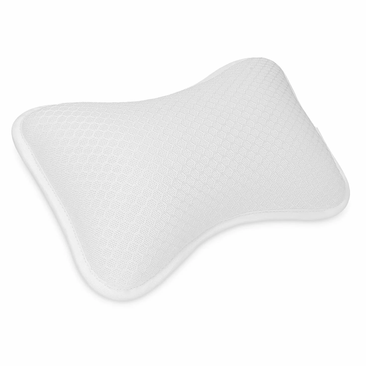 Navaris Poduszka do kąpieli - mała poduszka antypoślizgowa z poliestru, biała - ergonomiczne podparcie do wanny, jacuzzi, domowego spa i relaksu