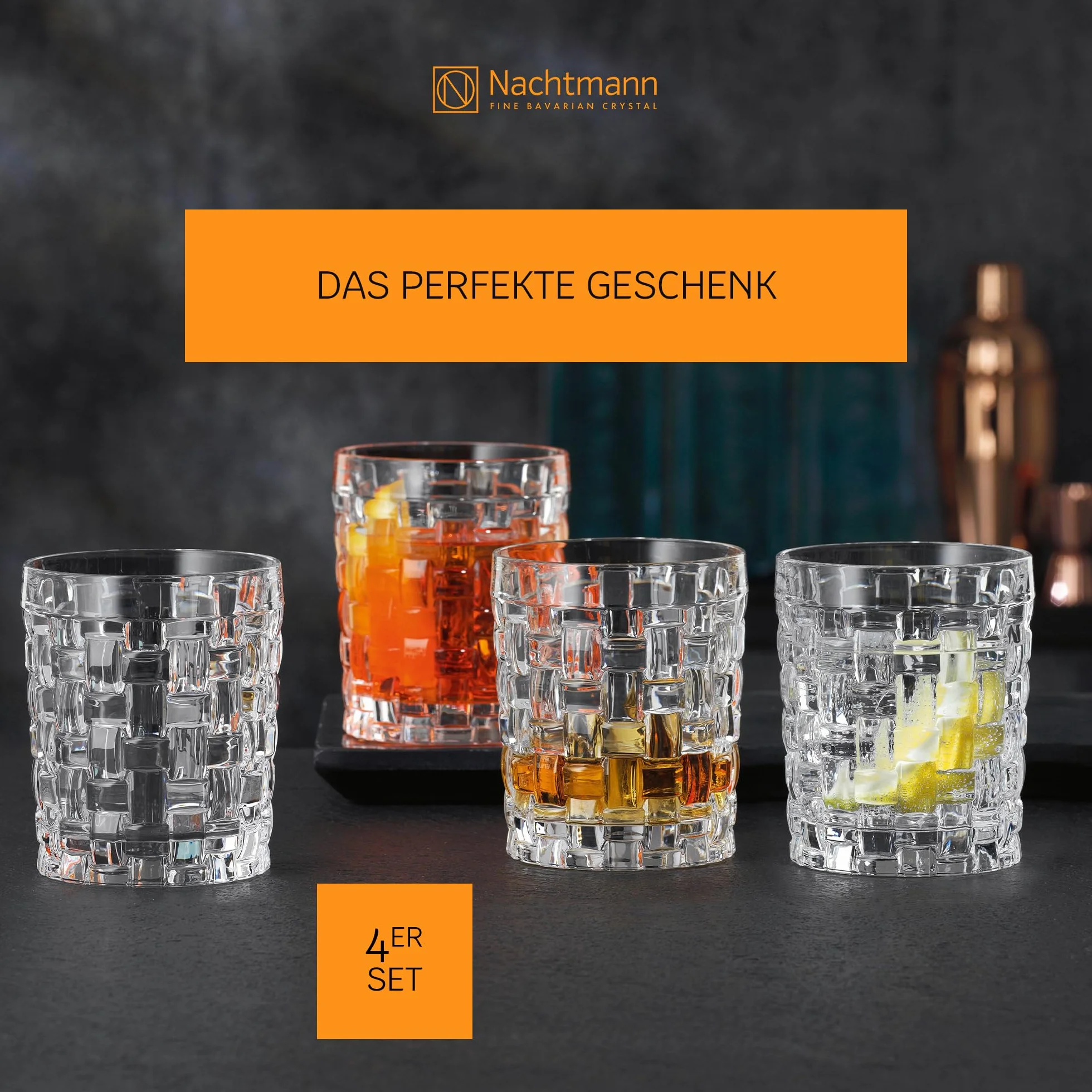 Nachtmann Bossa Nova szklanki do whisky zestaw 4 szt. 330 ml kryształowe