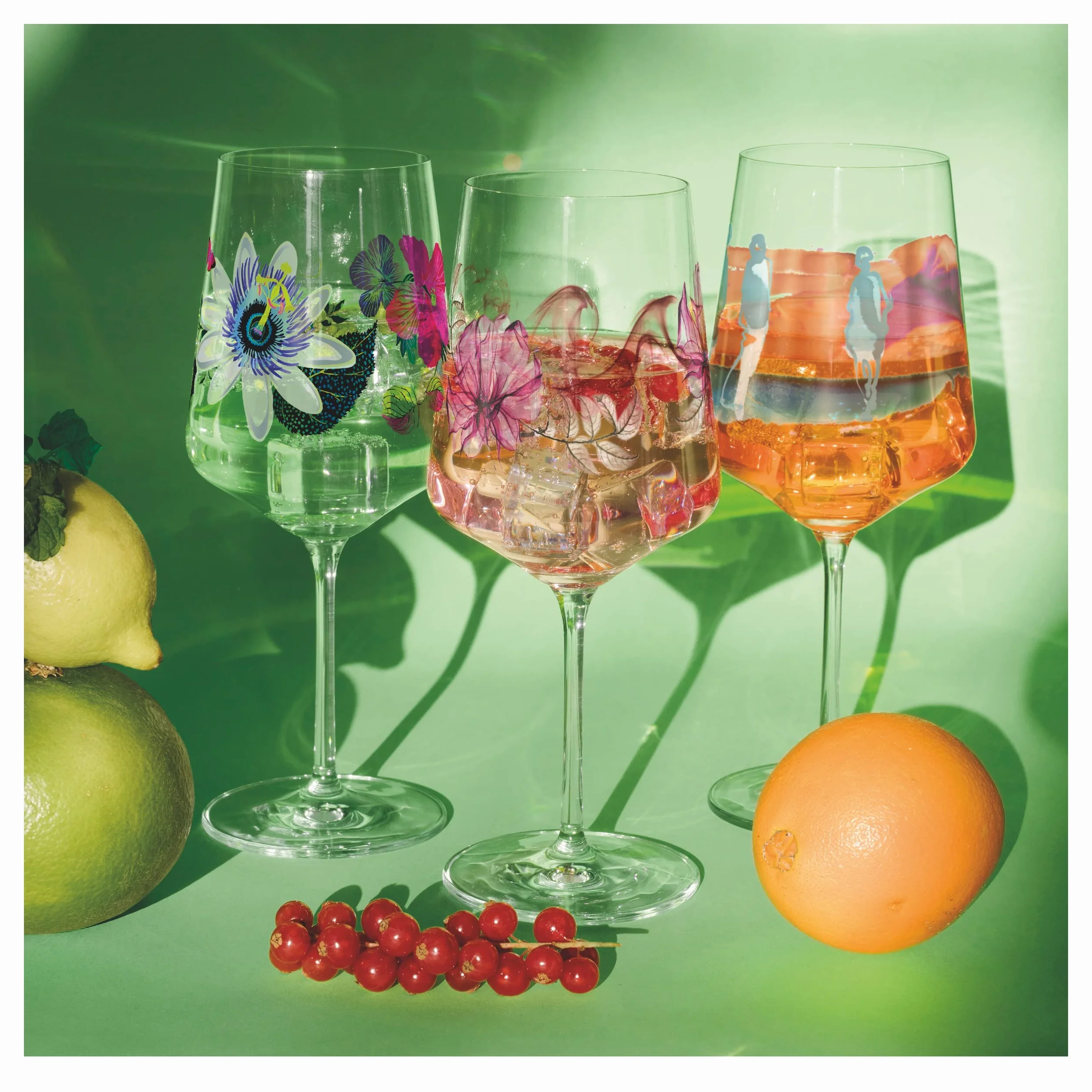 RITZENHOFF Kieliszek do aperitifu 500 ml zestaw 2 szt. seria Sonet letni nr 4 motyw roślinny Made in Germany