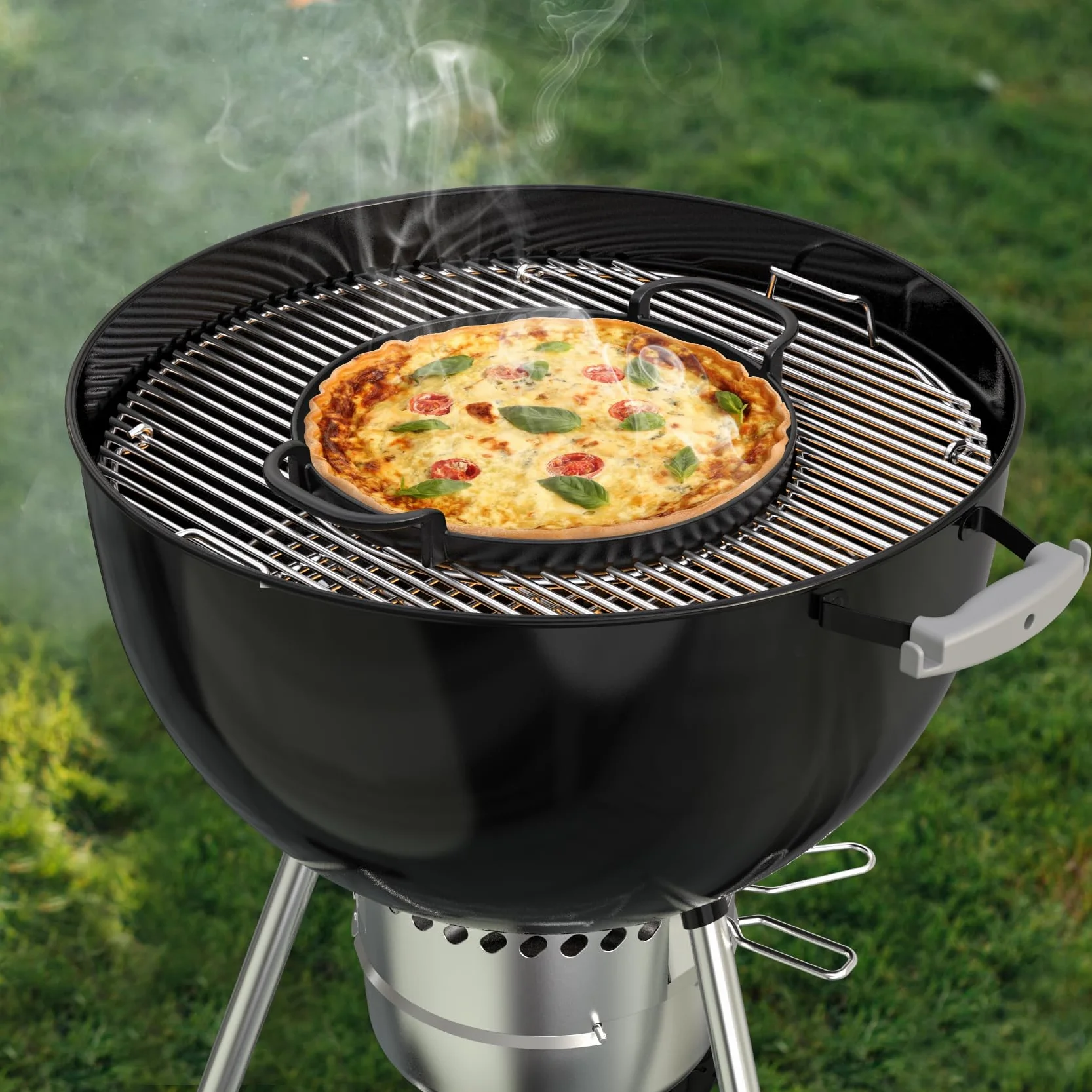 Onlyfire żeliwna patelnia grillowa Ø 30,5 cm do Weber Gourmet BBQ System 7421 | Części zamienne do grilla węglowego Weber 57cm