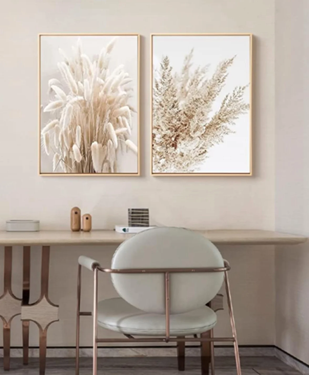 ZFTCN Zestaw 3 plakatów Boho abstrakcyjny rysunek kobiety liście botaniczne wydruki bez ramki 50 x 70 cm