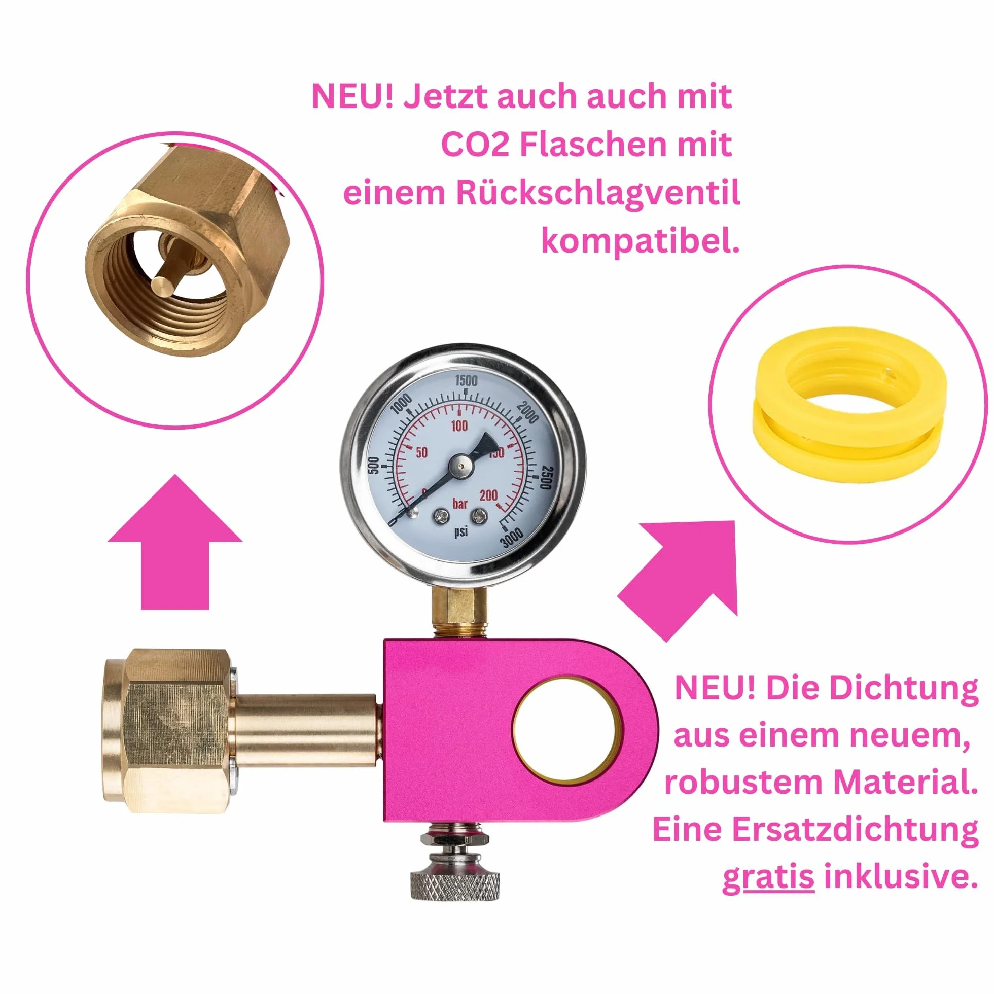 Adapter do przelewu CO2 do saturatora Duo Quick Connect QC, Art, Crystal 3.0 i Terra | adapter do przelewania gazu CO2 z dużych butelek do nowych cylindrów Quick Connect CO2
