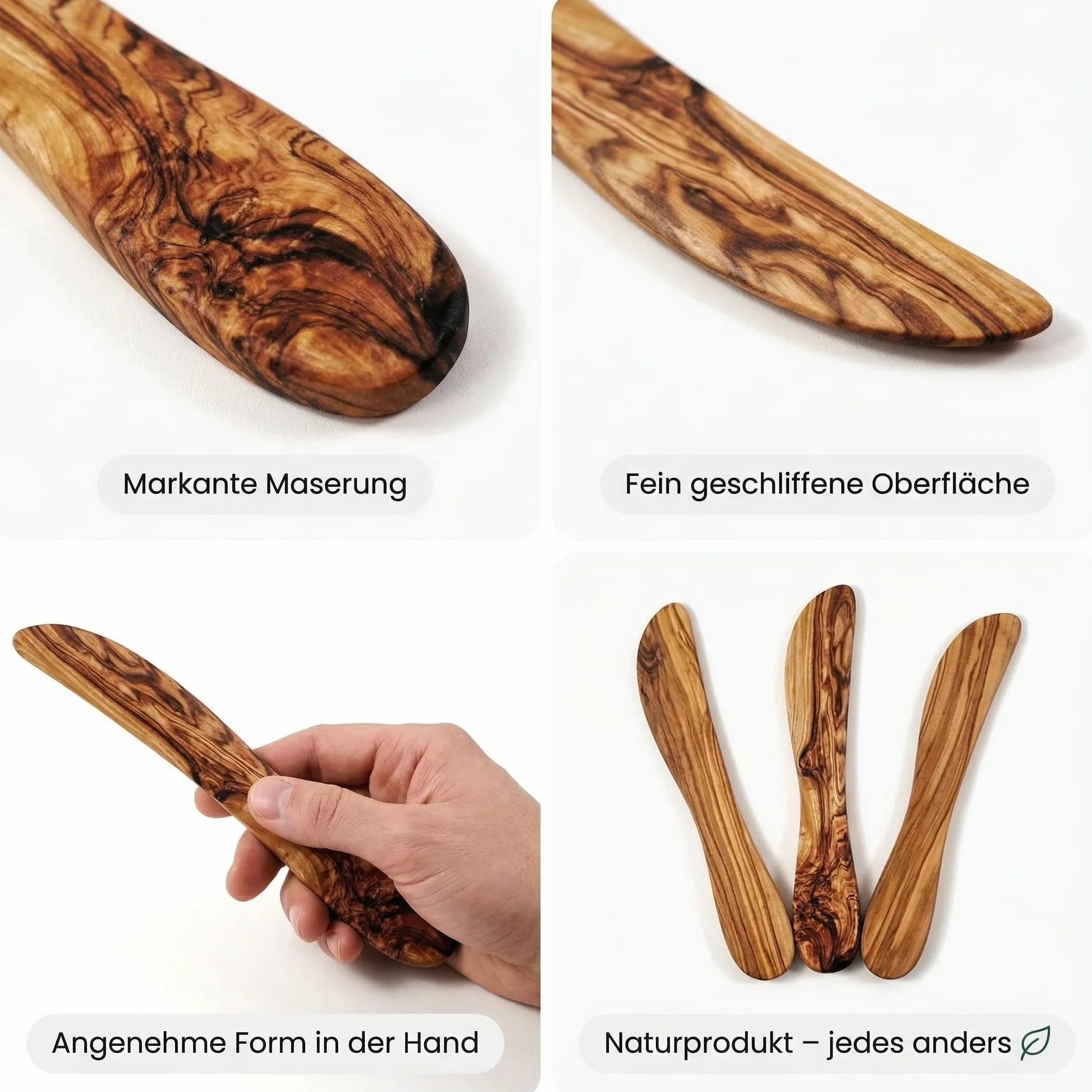 das Olivenholzbrett Nóż do masła 20 cm