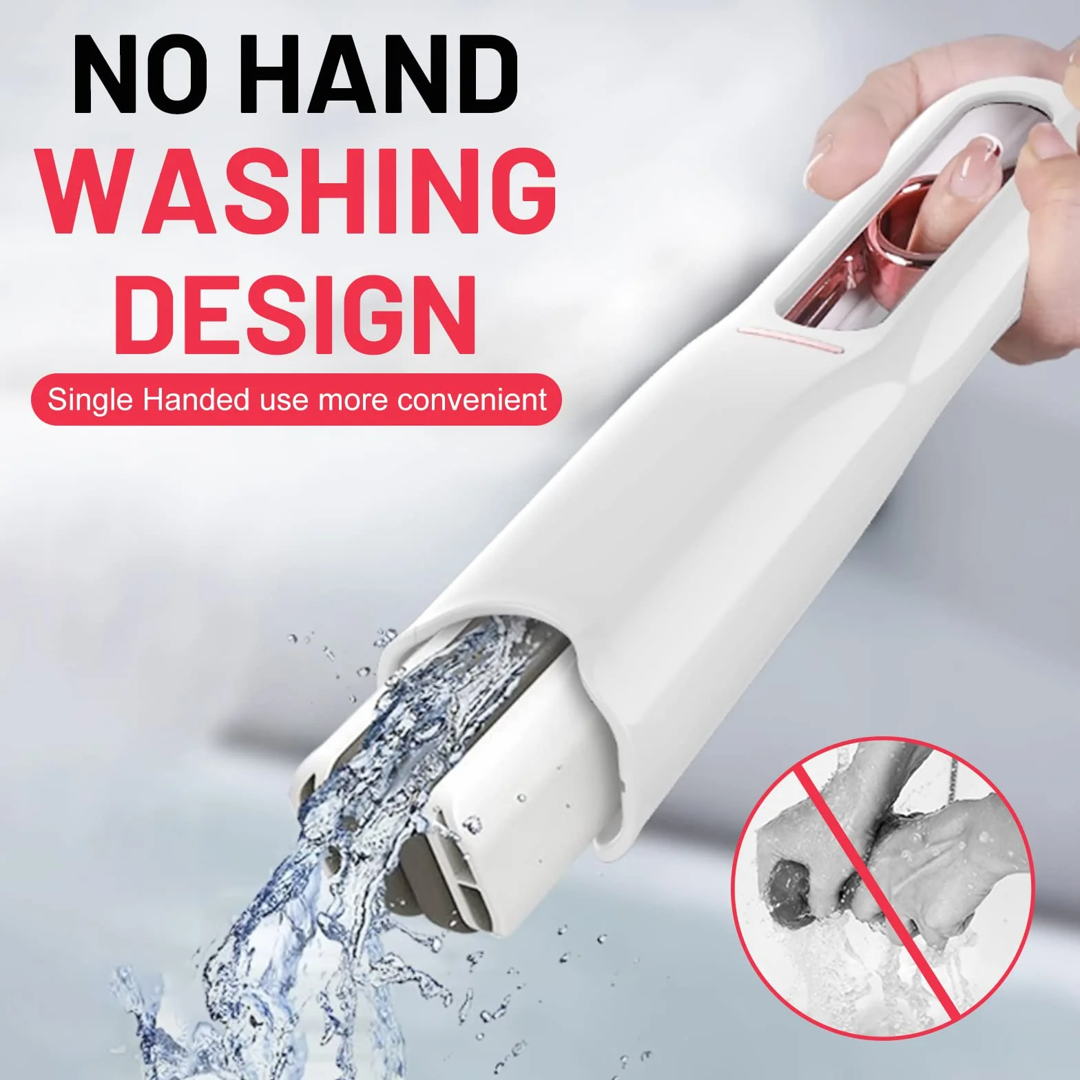 71Nmly Strona główna i kuchnia Detergenty i środki czyszczące Mop mokry i suchy,Przenośne samowyciskanie miotły do kuchni i łazienki,Mini mop do czyszczenia pulpitu można prać ręcznie