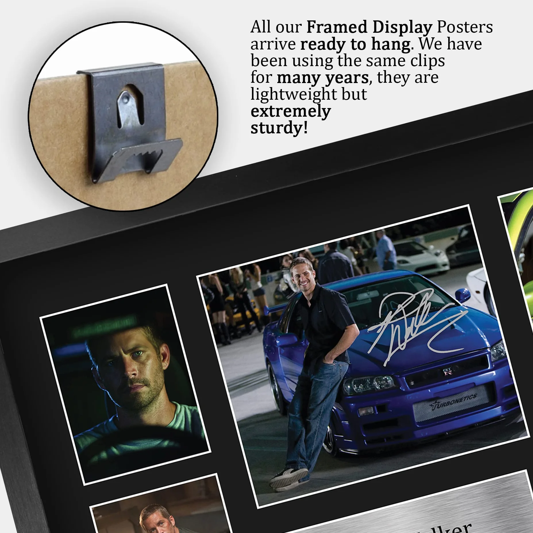 HWC Trading FR A3 Paul Walker Fast and Furious Prezenty Drukowane Podpisane Autografy Dla Fanów Pamiątek Filmowych - A3 Oprawiony