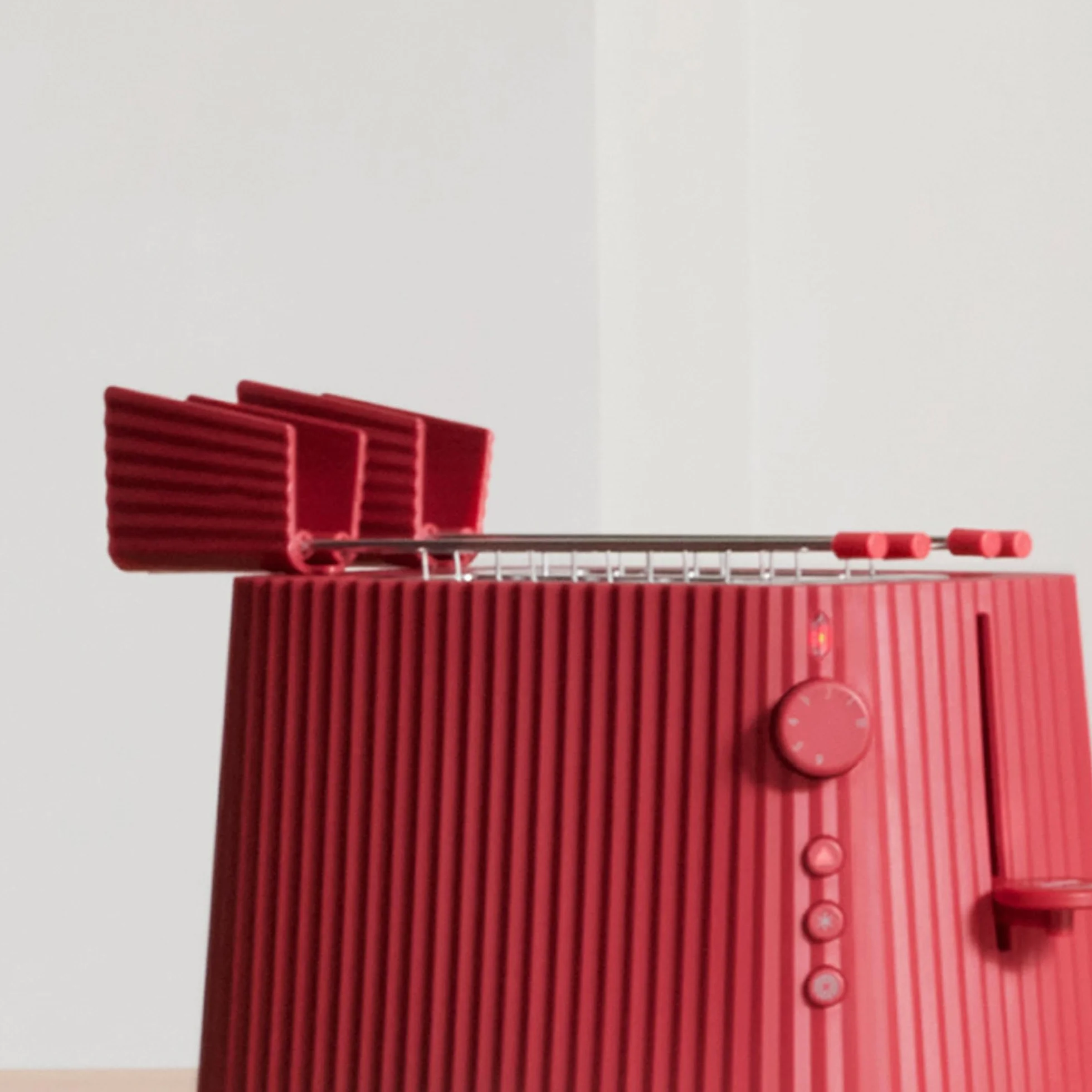 Alessi MDL08RA R zestaw stojaków na toster, plastik, czerwony