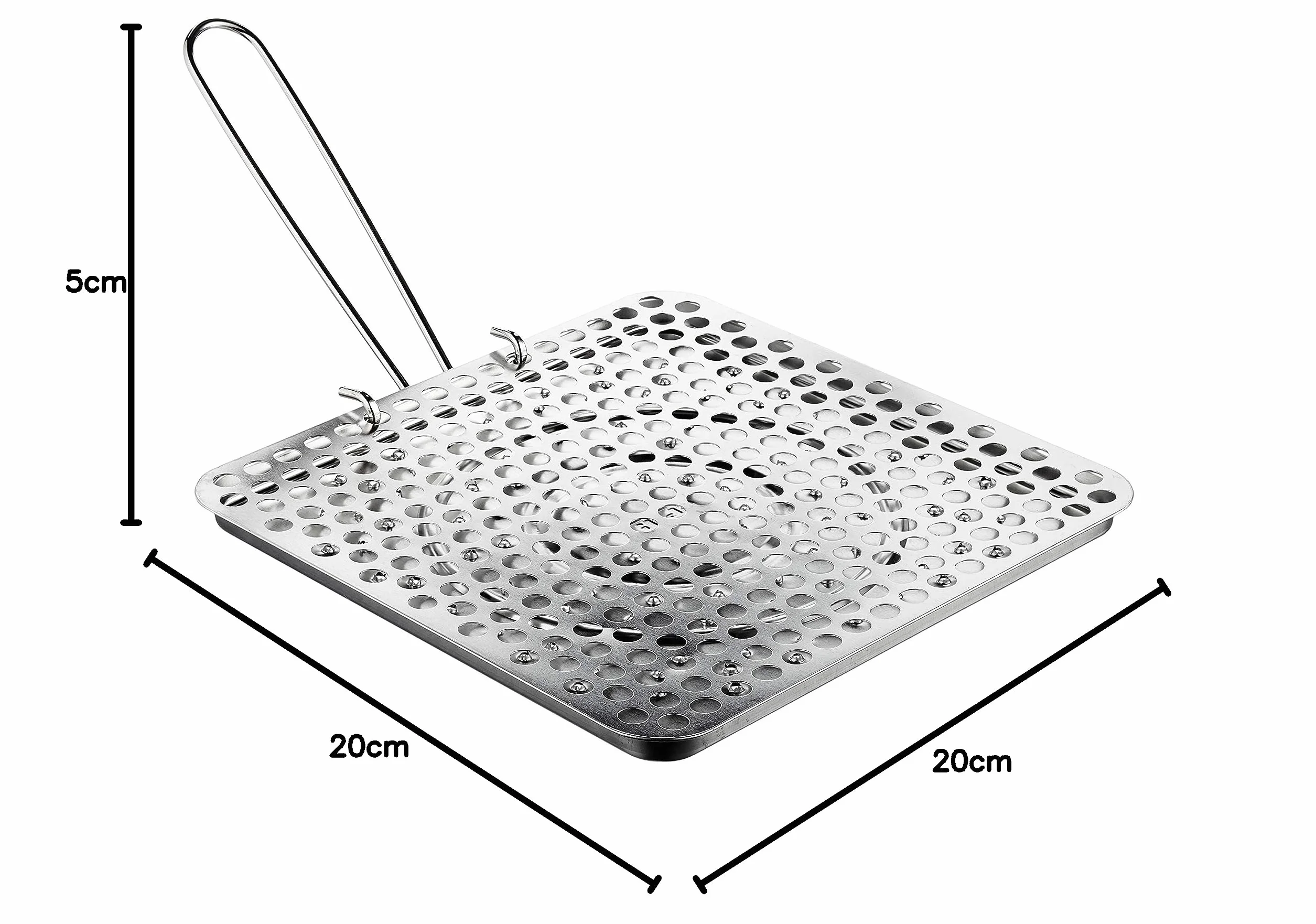 Ibili Clasica składany blaszany toster do chleba srebrny 20x20 cm