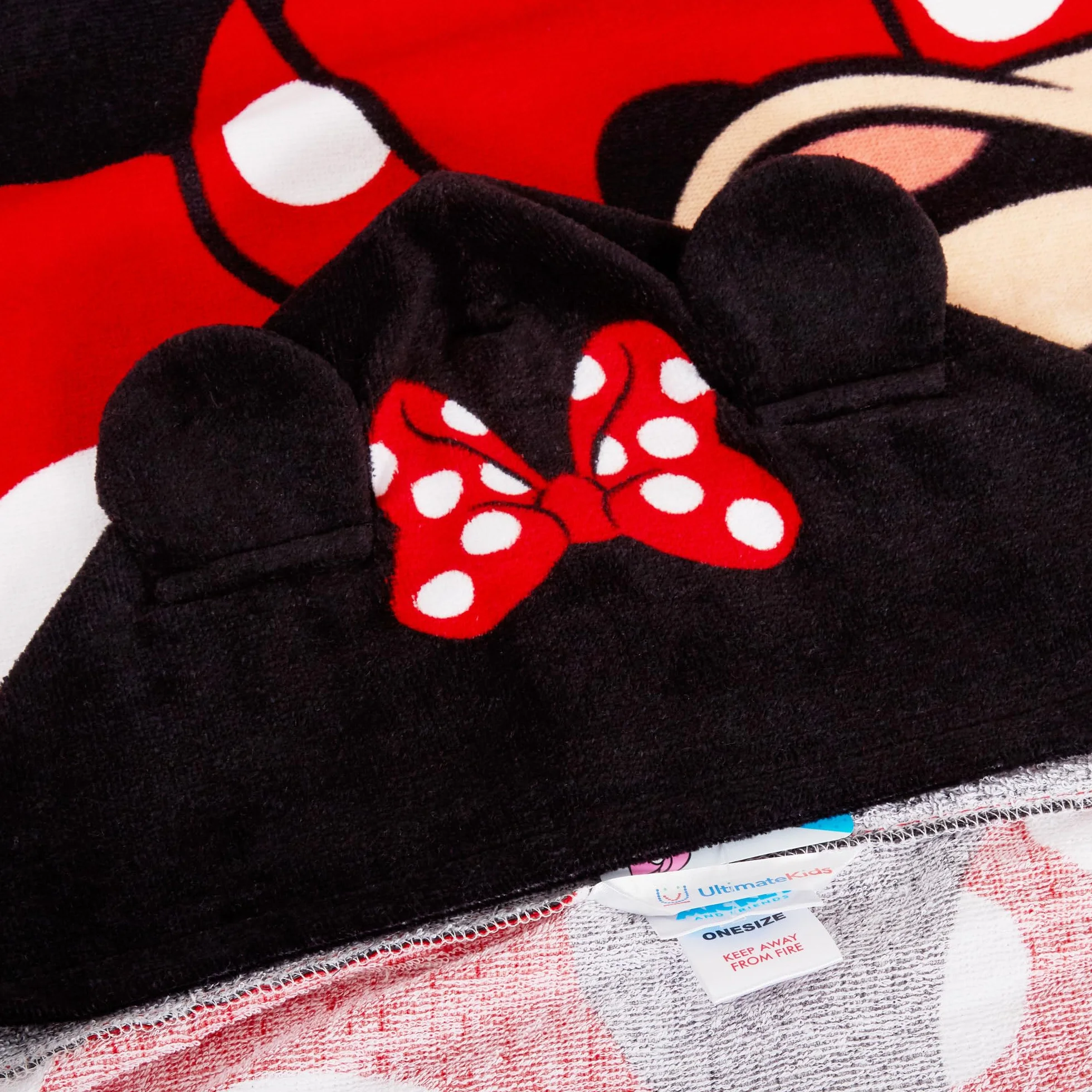 Disney Myszka Minnie ręcznik z kapturem 100% bawełna ponczo plażowy kąpielowy dla dzieci
