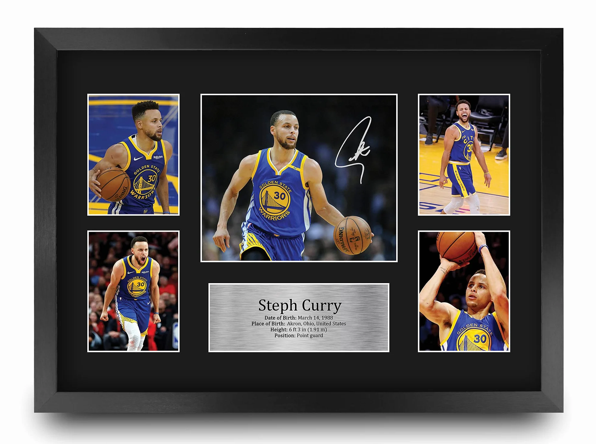 HWC Trading FR A3 Steph Curry Golden State Warriors Prezenty Drukowane Podpisane Prezentacje Autografów Dla Fanów Pamiątek Koszykarskich! - A3 Oprawiony