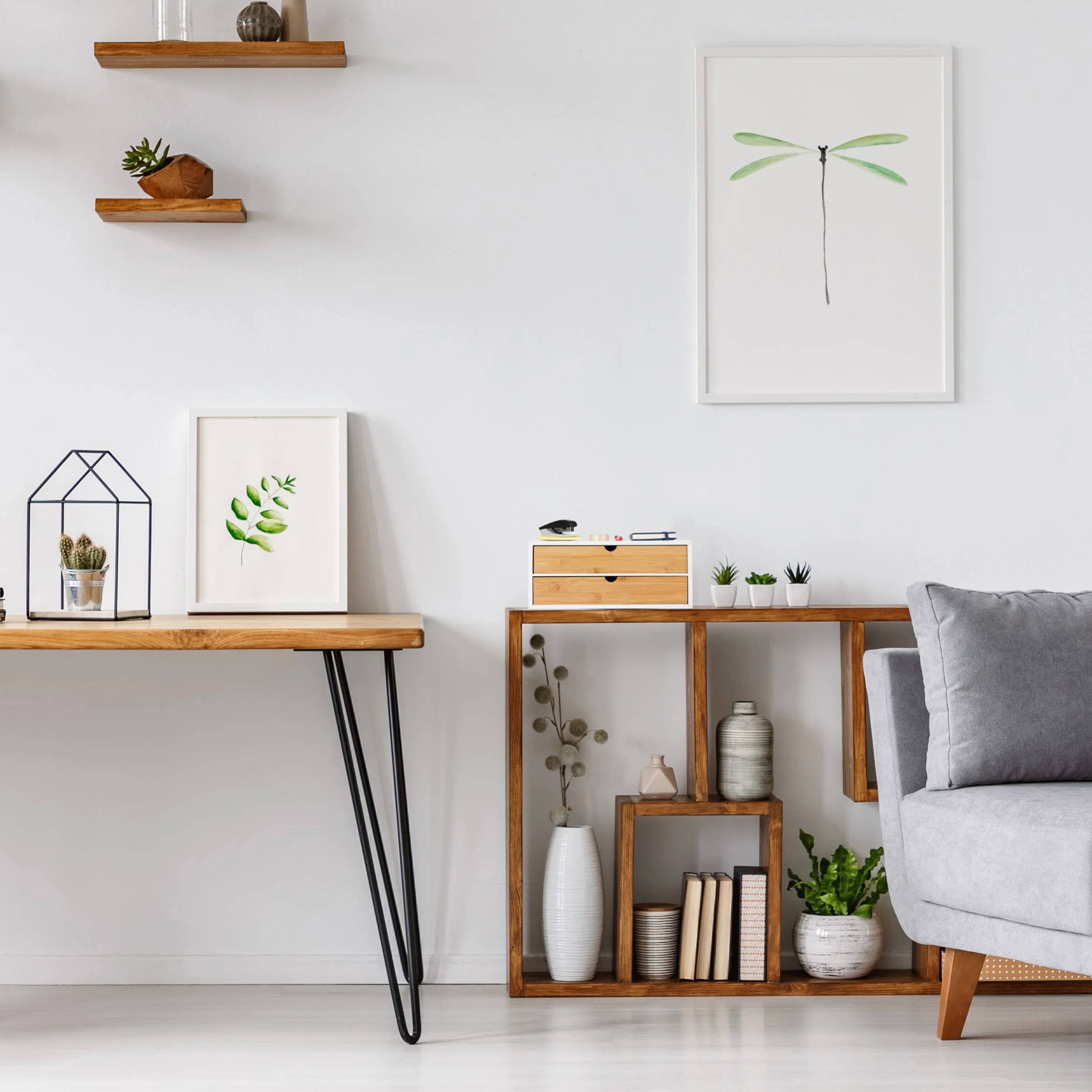 Relaxdays Skrzynka z szufladami, bambus i MDF, mini komoda 2 szuflady, wys. x szer. x gł.: 14 x 33 x 21 cm, organizer na biurko, biały/naturalny, 10039329