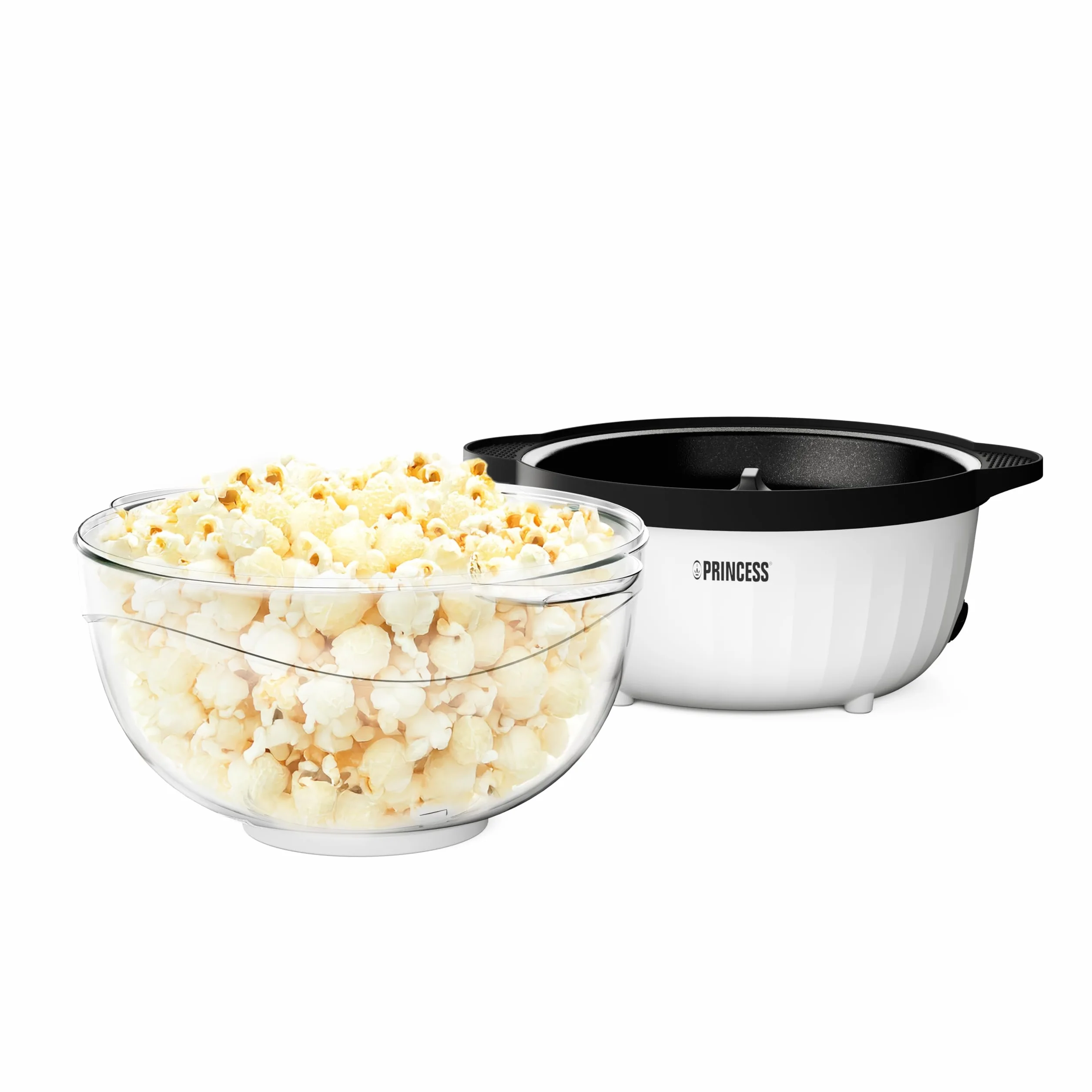 Princess 4,5 l, 450 W, mieszadło do idealnego popcornu, tacy do topienia masła, przezroczysta pokrywa, półmisek do serwowania, łatwe czyszczenie, antypoślizgowe nóżki, kompaktowy, 292980