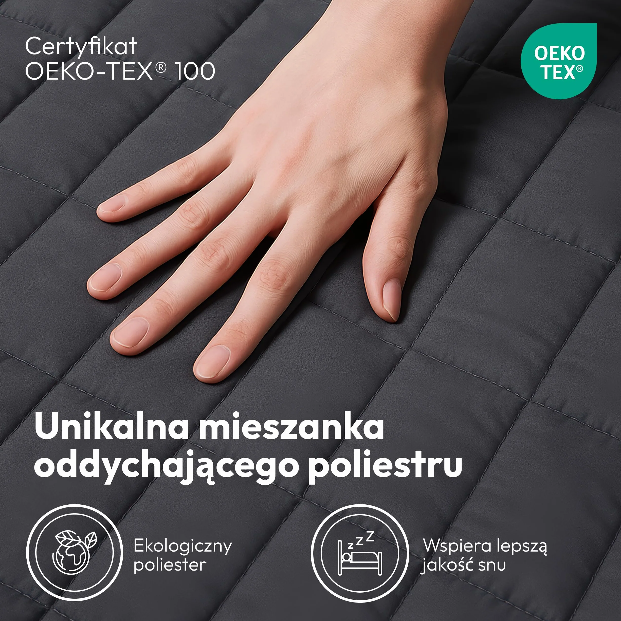 Koc obciążeniowy 150 x 210 cm, 7 kg, antystresowy koc obciążeniowy, koc terapeutyczny i ciężki koc do spania, kołdra na głęboki sen i lepszą regenerację, ciężki, w 100% ze Oeko-Tex