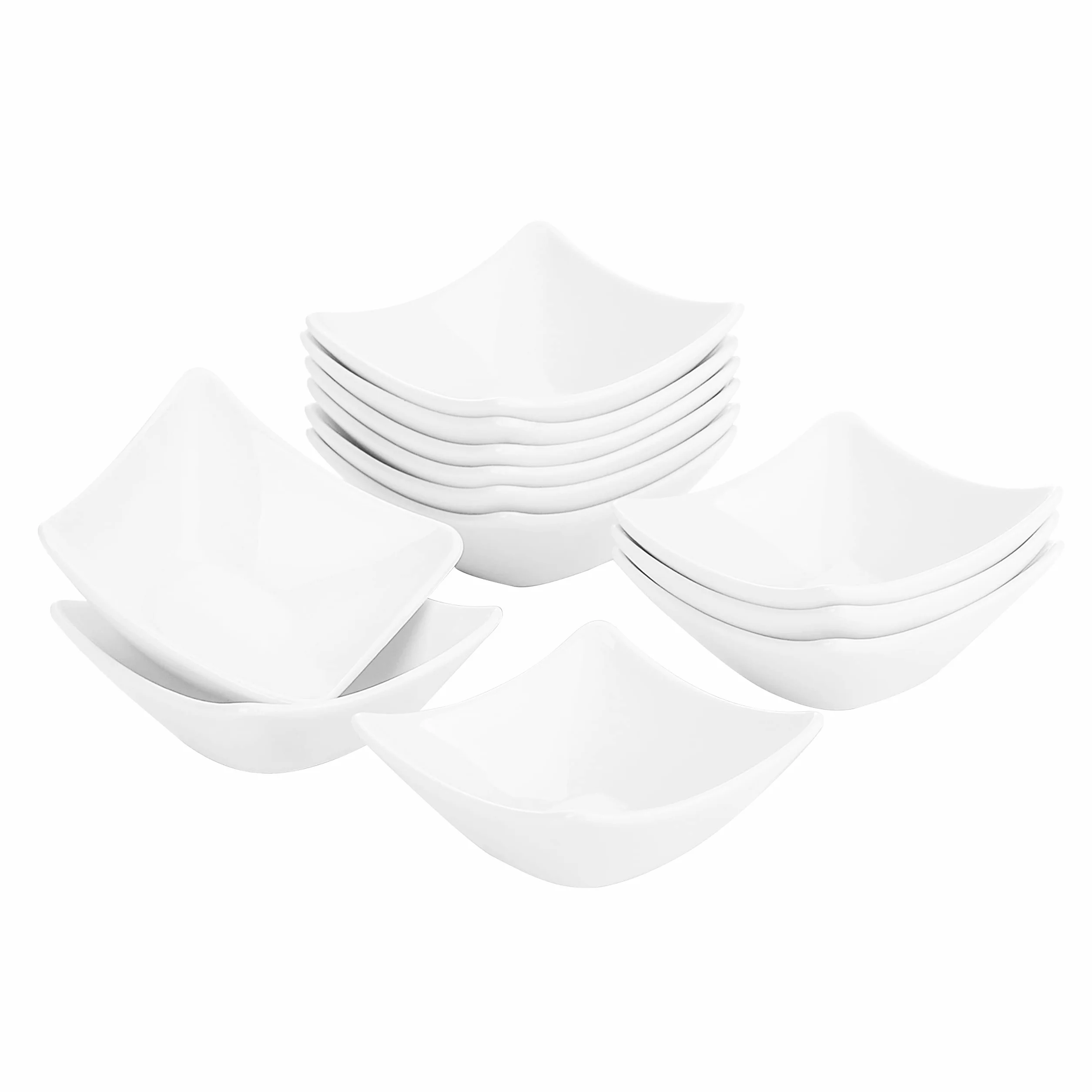 MALACASA Ramekins Porcelanowe 60 ml 12 Szt. Kość Słoniowa