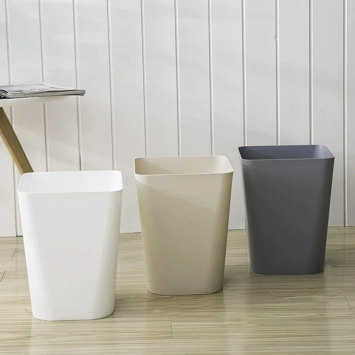 Kosz na śmieci 6102, z tworzywa sztucznego, idealny do pokoju dziecięcego, biura, kuchni, wysokość 29 cm, 12 l (czarny)