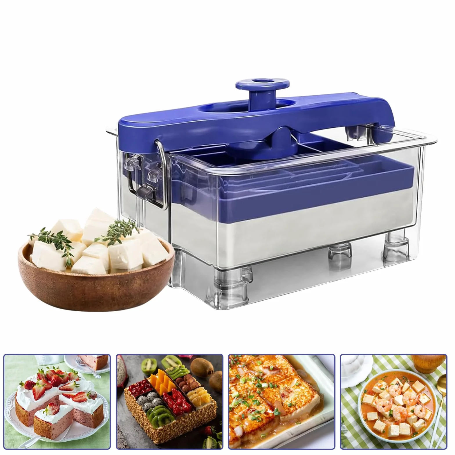 Tofu prasa do tofu, "zrób to sam", z tworzywa sztucznego, z naciskiem sprężynowym, zestaw 2 foremek do tofu, prasa do sera, tofu do mocnego/bardzo mocnego tofu, bez BPA