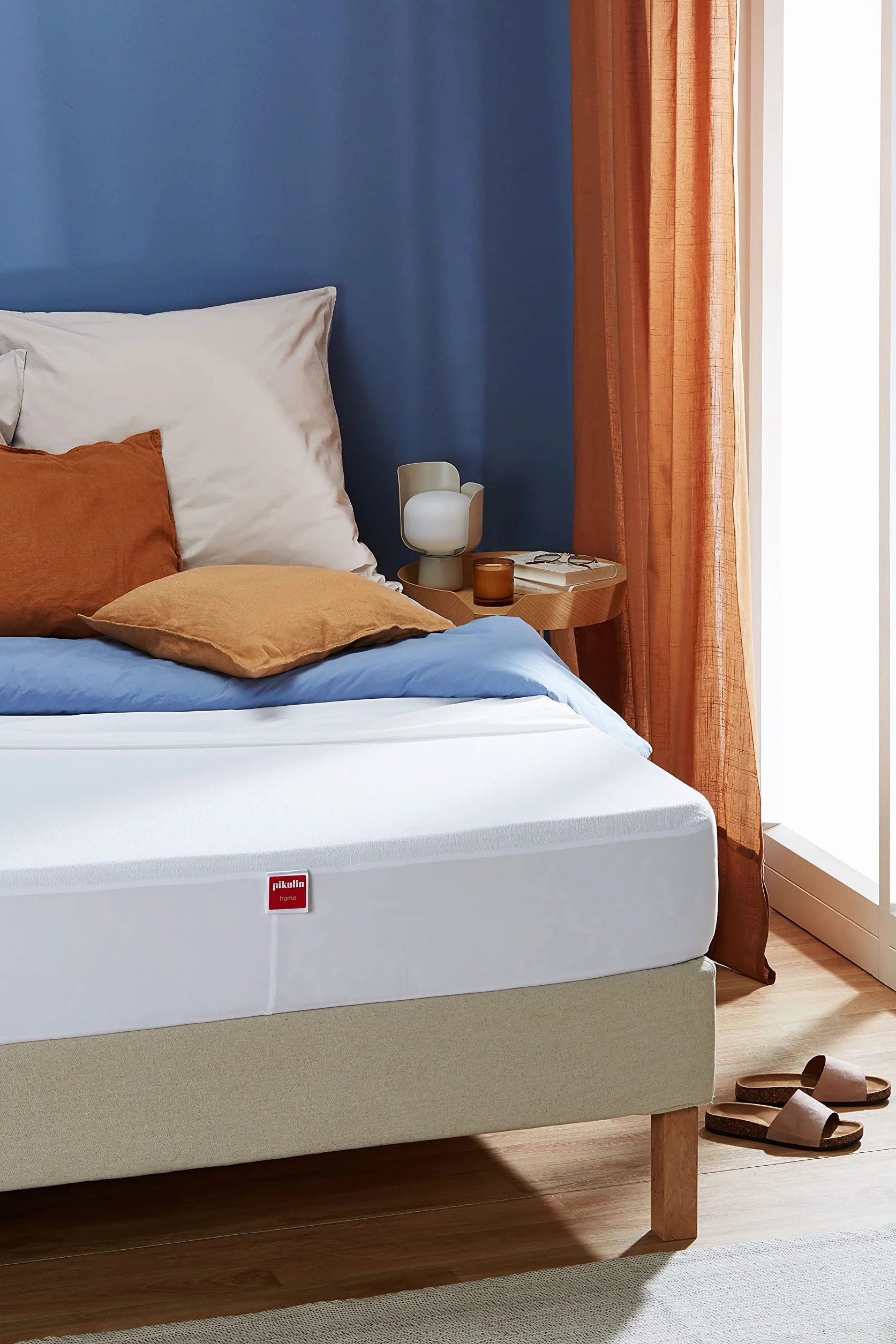 Pikolin Home - Ochraniacz na materac, wodoodporny, chłonny, oddychający, certyfikat Oeko-Tex, do łóżka 135, wysokość do 32 cm, nakładka na materac 135 x 190/200 cm