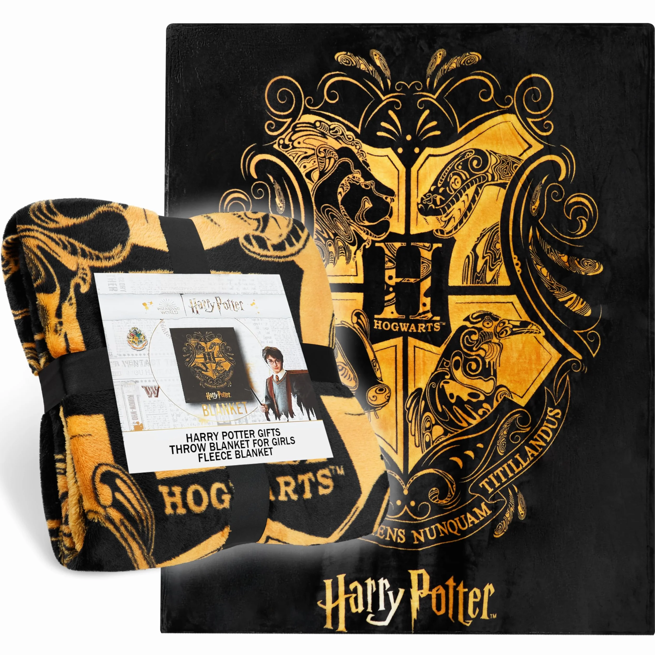 Koc polarowy Harry Potter 150 x 130 cm na łóżko Hogwarts