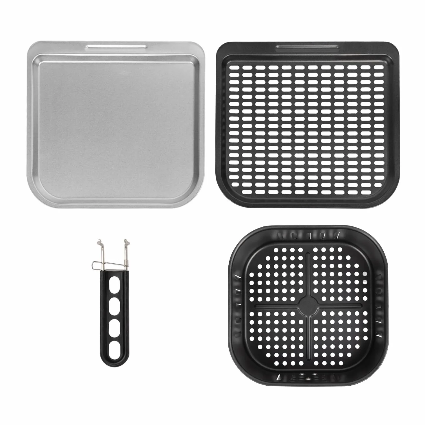 GreenBlue GB950 Frytkownica bezolejowa, pojemność 10 l, moc 1800 W, okienko podglądu, 8 programów, zakres temperatur 70–200 °C, 60-minutowy timer, panel dotykowy LED, akcesoria: kosz, miski, czarna