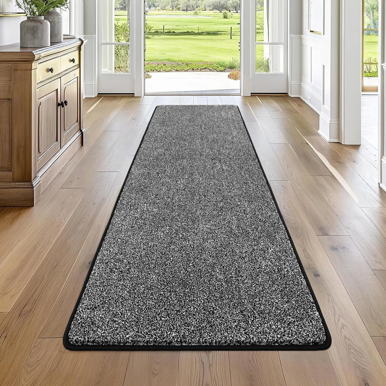 Pauwer Dywany 60 x 180 cm antypoślizgowe czarny